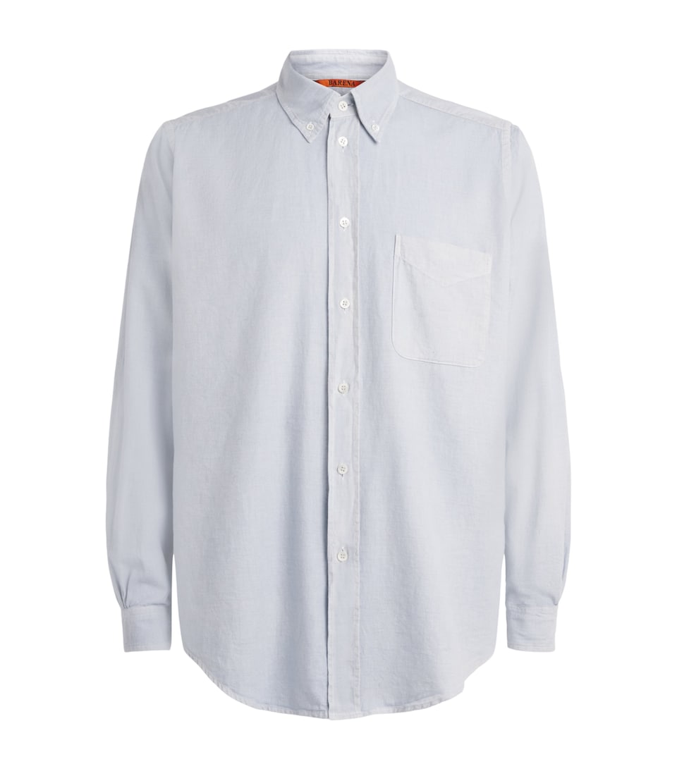 Barena Mens Flannel Shirt Cielo