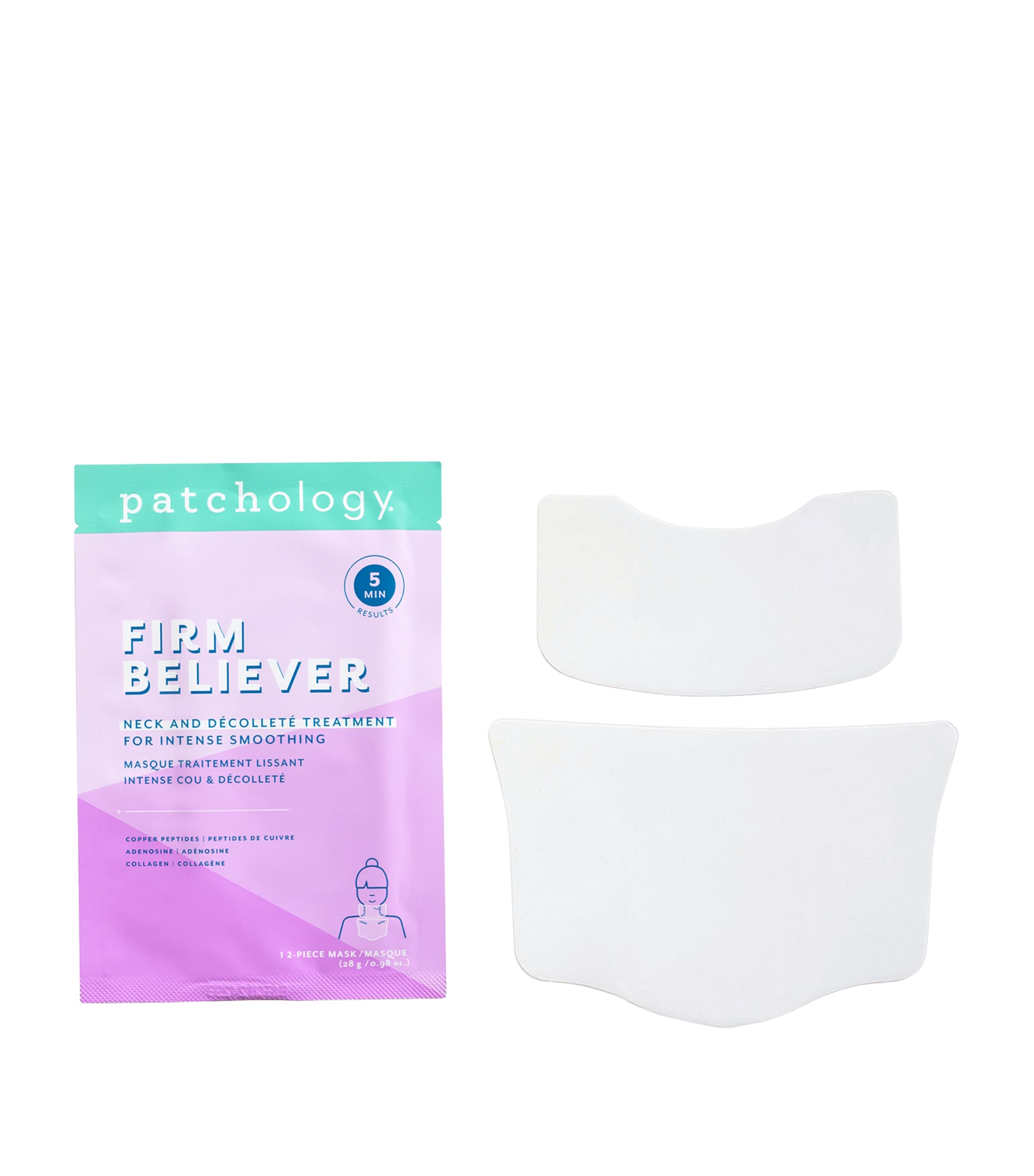 Patchology Firm Believer Neck & Décolleté Treatment for Intense Smoothing 2-Piece Mask