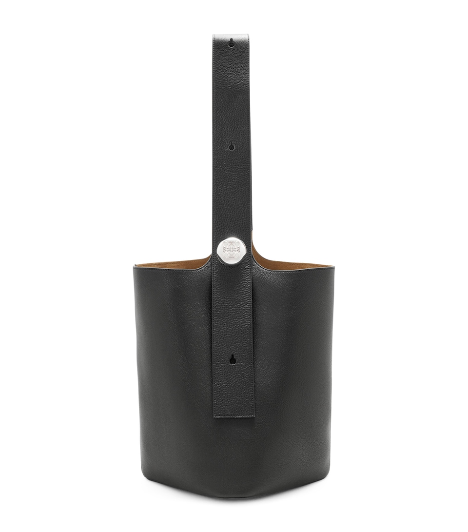 Large Leather Pebble Bucket Bag