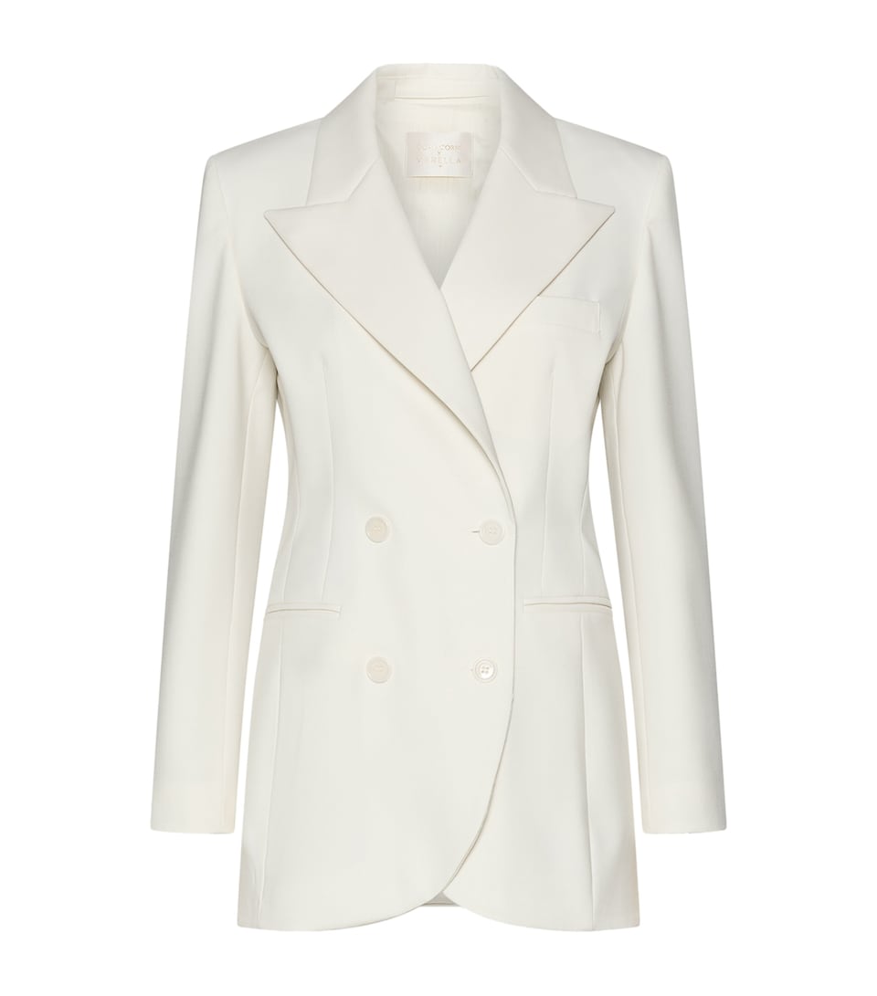 Marella Womens Double-Breasted Blazer Ivory