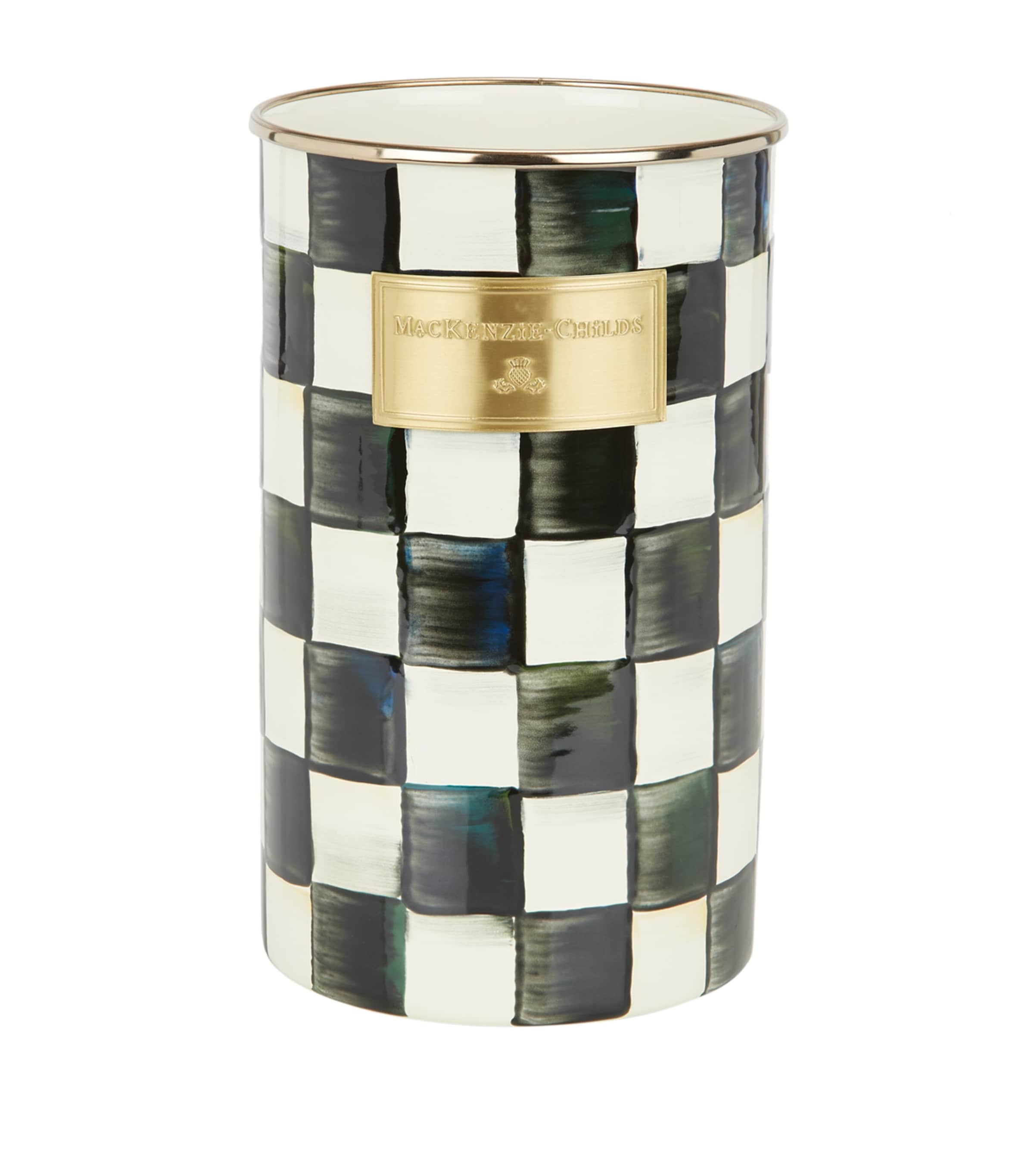 Courtly Check Enamel Utensil Holder