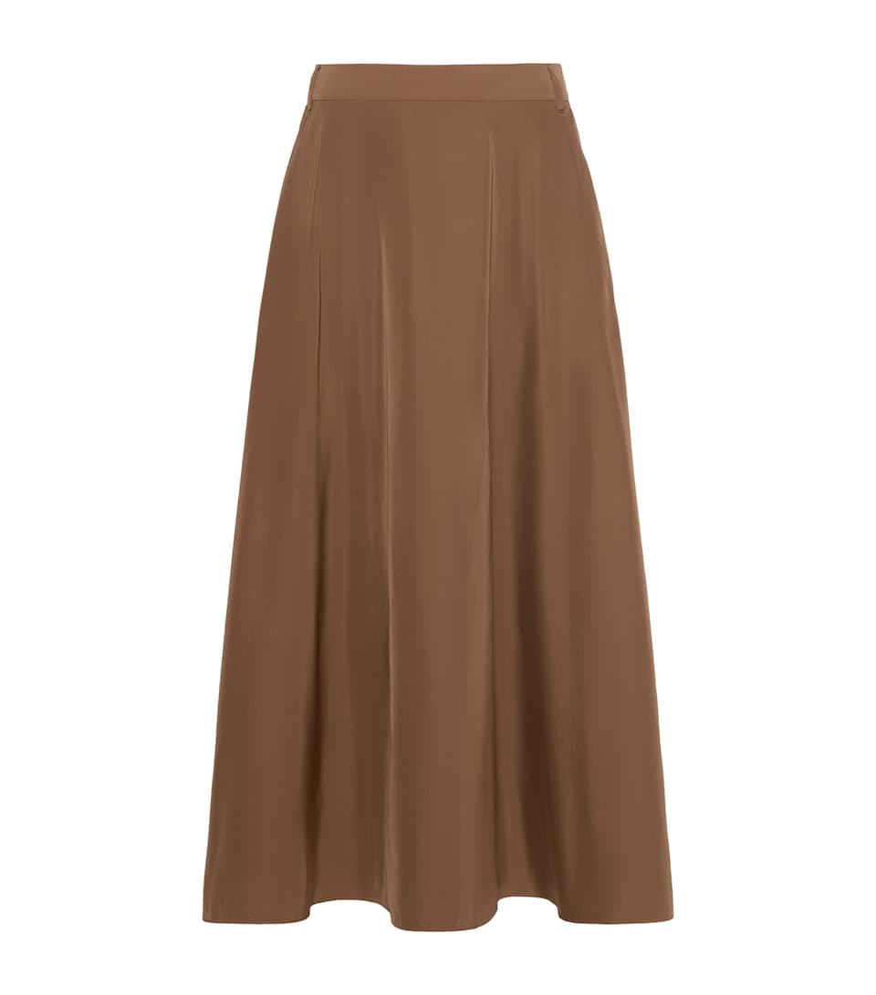 Max Mara Womens Taffeta Maxi Skirt Honey