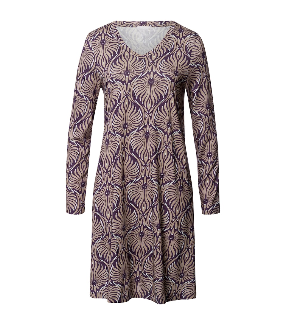 Cotton-Blend Damask Nightdress