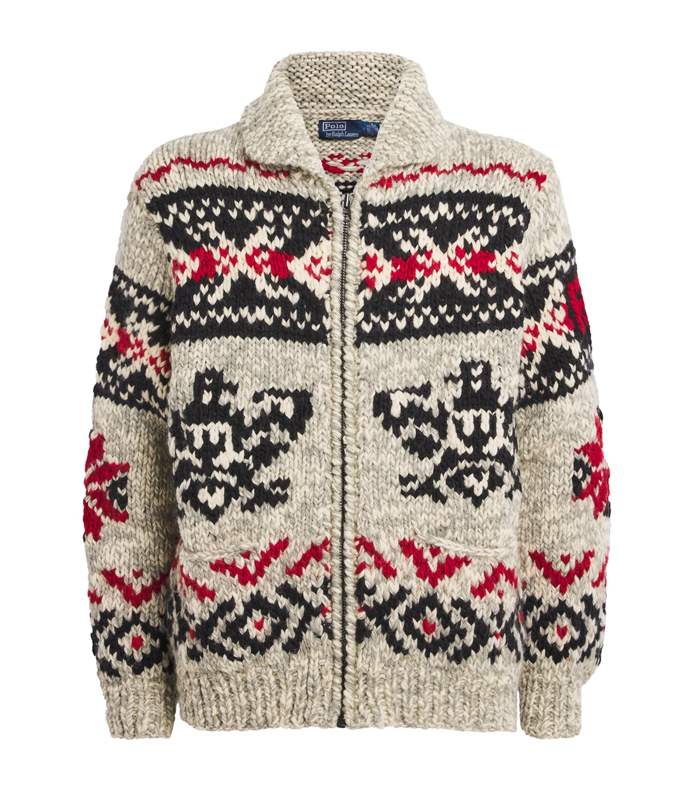 Wool Fair Isle Shawl Cardigan