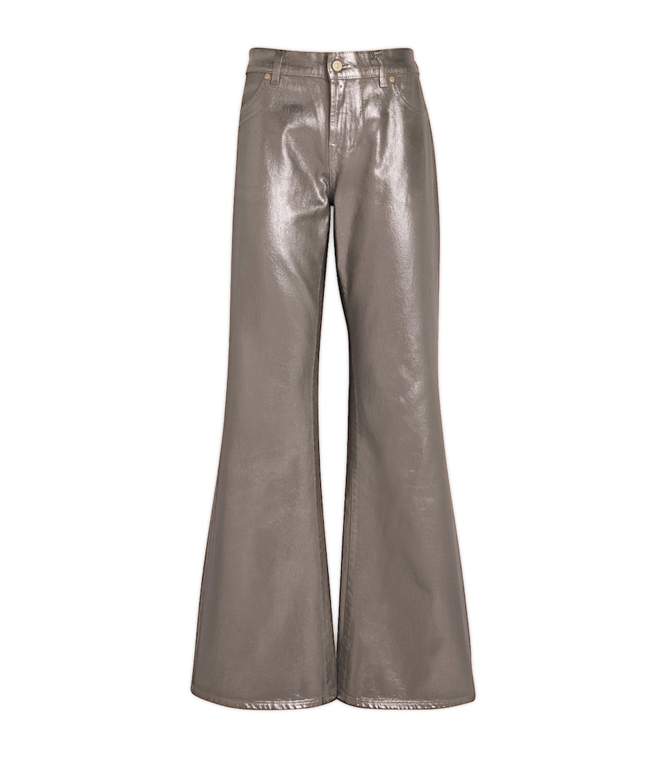 Metallic Spencer Flared Jeans