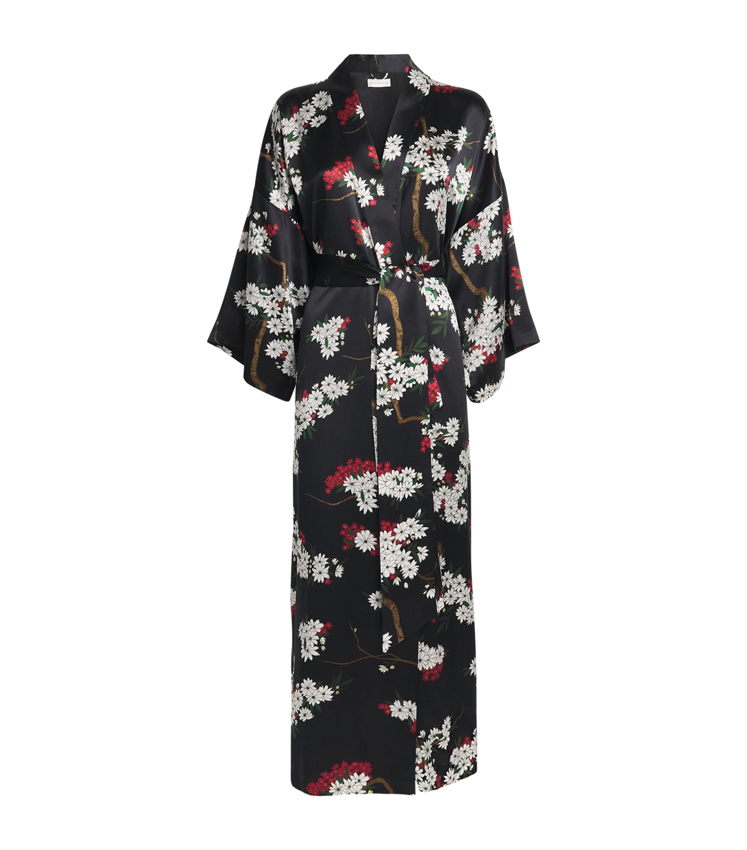 Olivia von Halle Womens Silk Floral Queenie Night Robe Rene