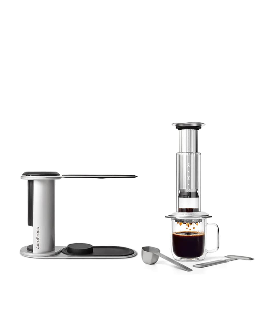 Aeropress Premium Coffee Maker + Stainless Steel Organiser Bundle Mixed