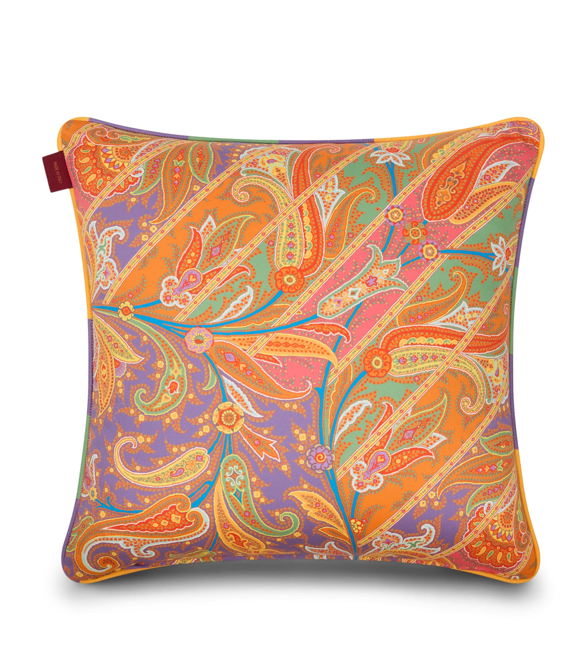Etro Cotton Satin Yaara Cushion (45cm x 45cm) Print On Orange Base