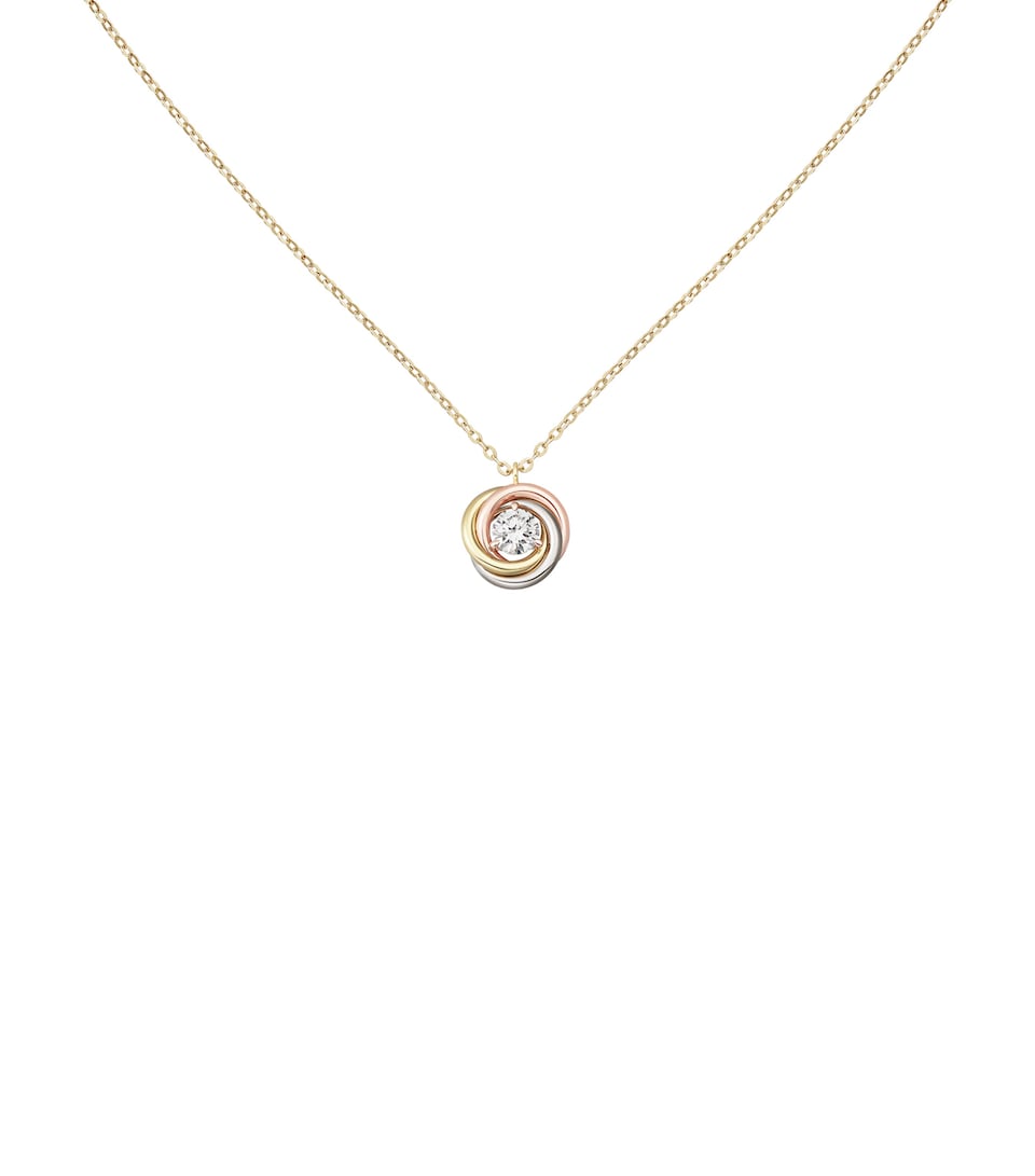 Cartier Mixed Gold and Diamond Trinity Necklace (36-40cm) Mixed Gold