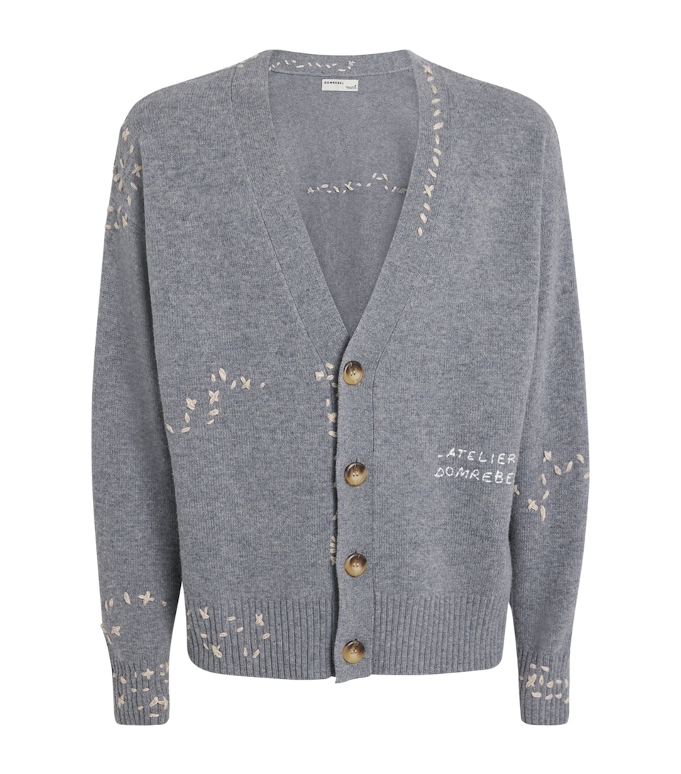 Wool Exposed Stitching Cardigan