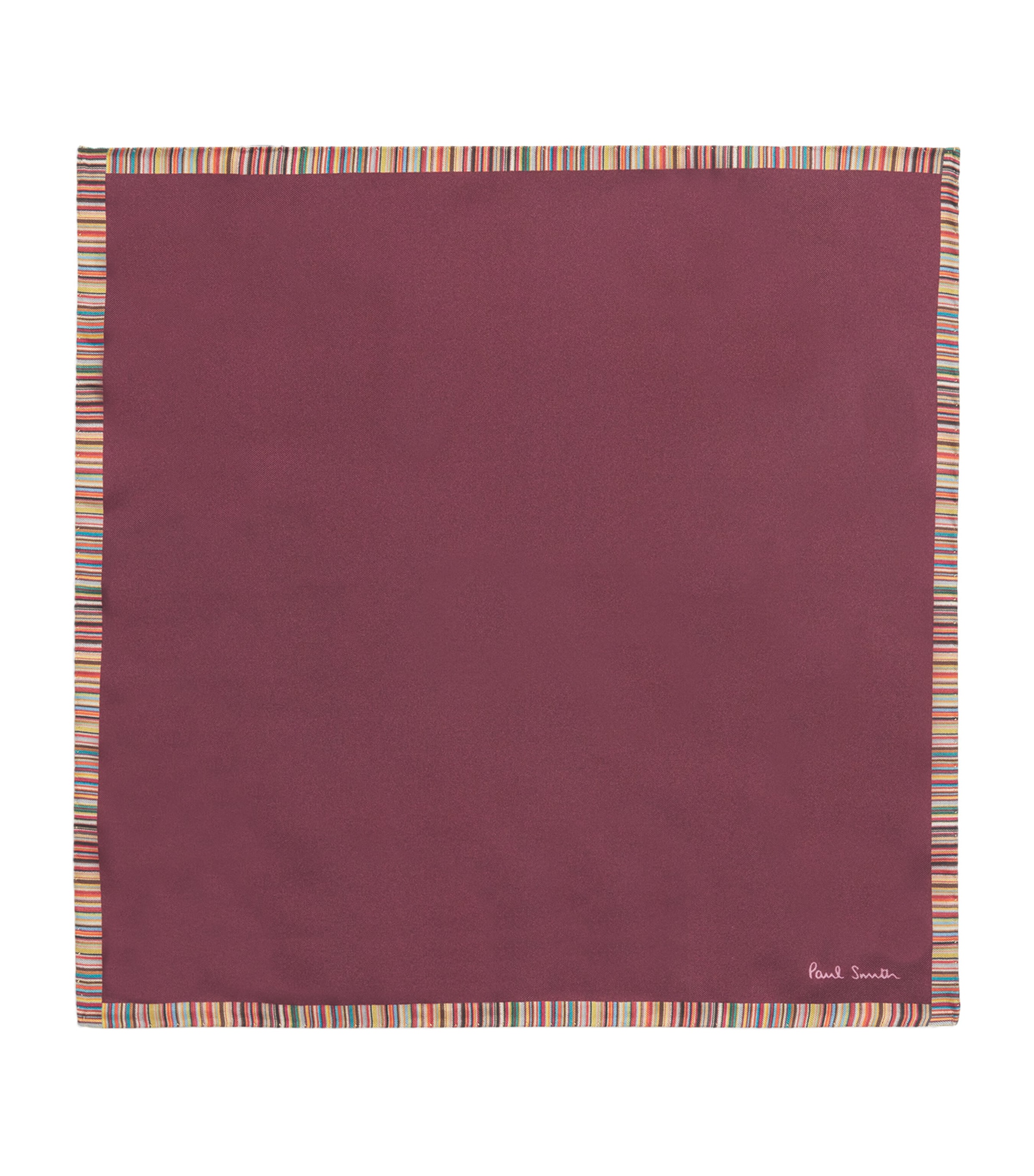 Silk Signature Stripe Pocket Square