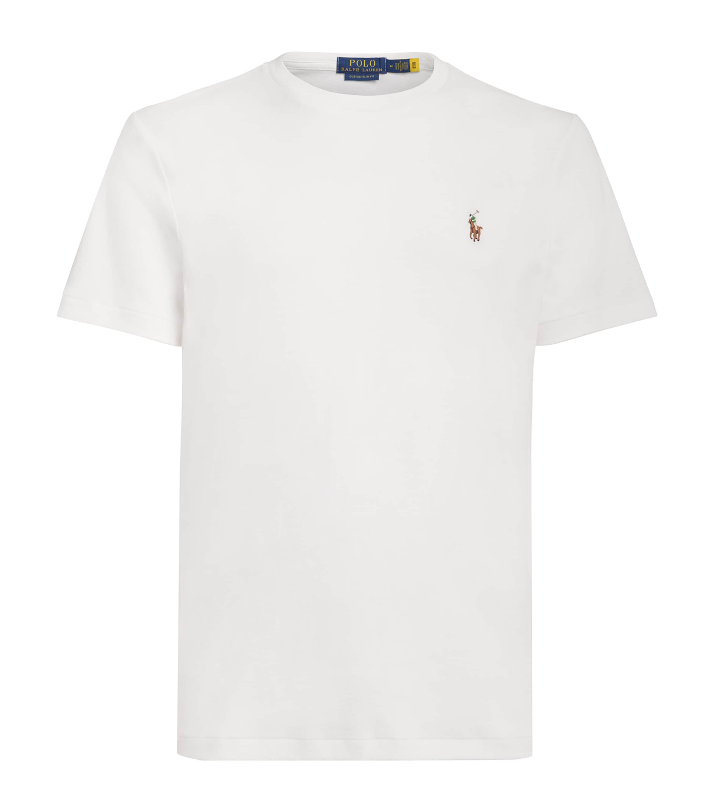 Polo Ralph Lauren Mens Pima Cotton Polo Pony T-Shirt White