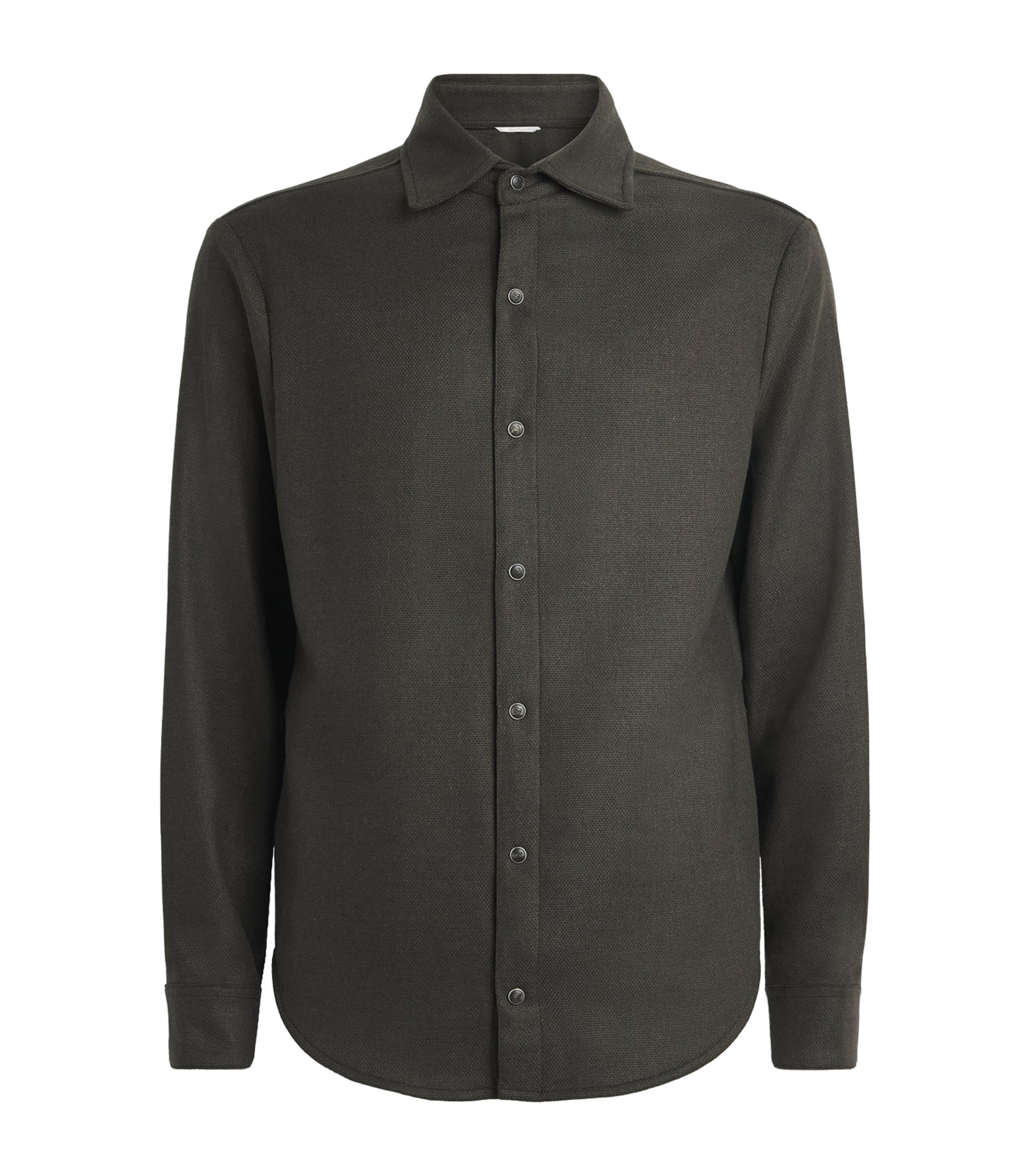 Marco Pescarolo Womens Virgin Wool-Cashmere Zenith Overshirt Green