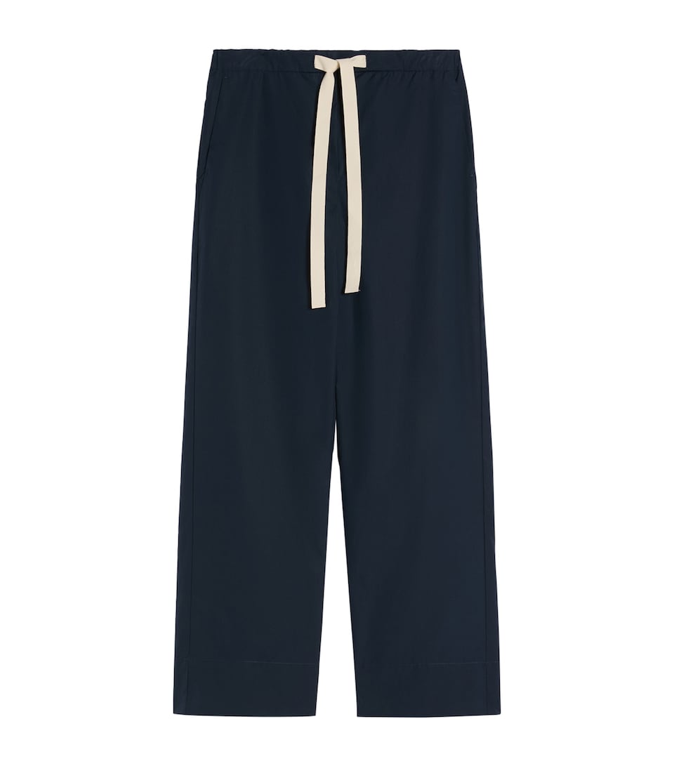 Cotton Argento Wide-Leg Trousers