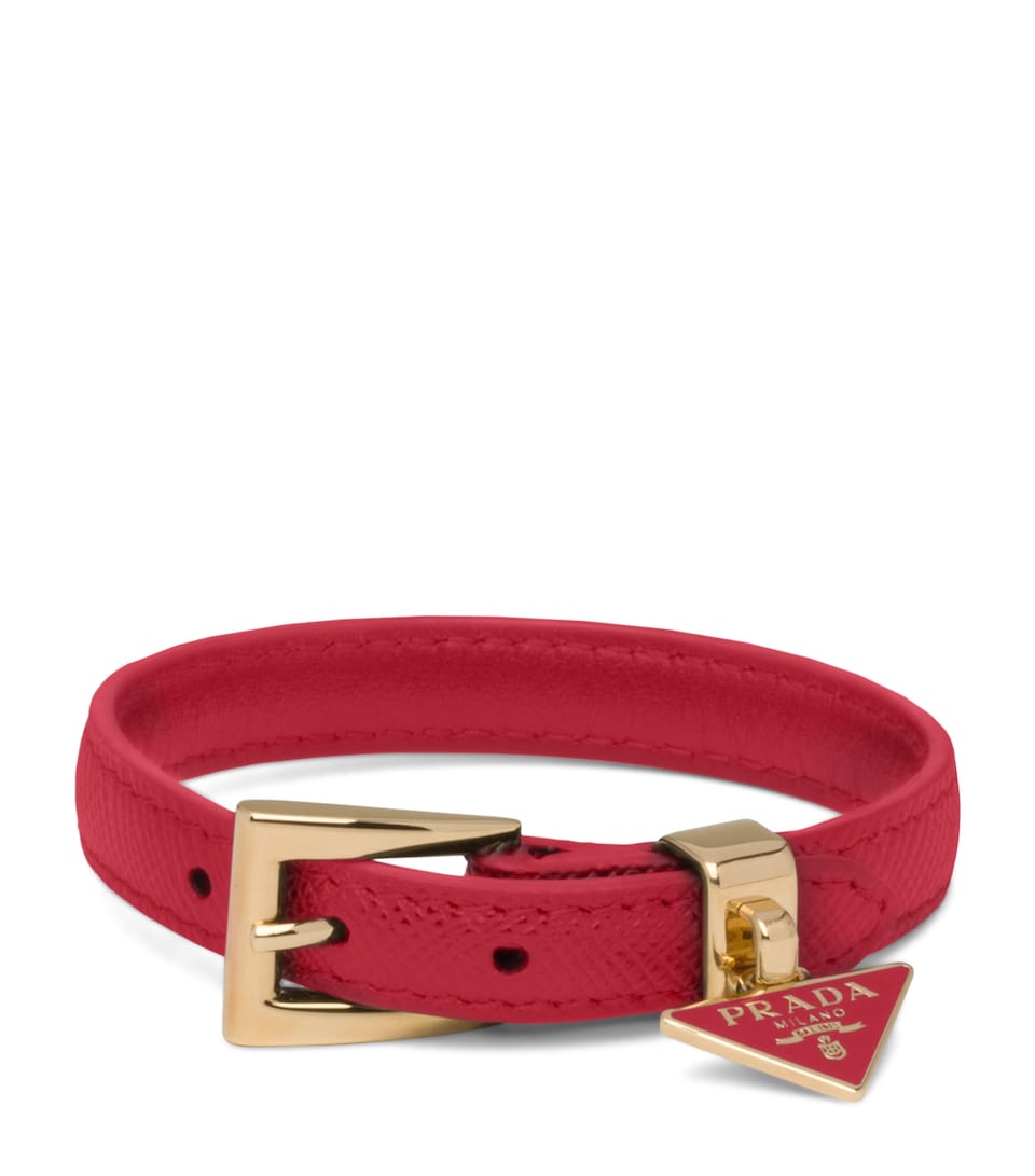 Saffiano Leather Buckle Bracelet