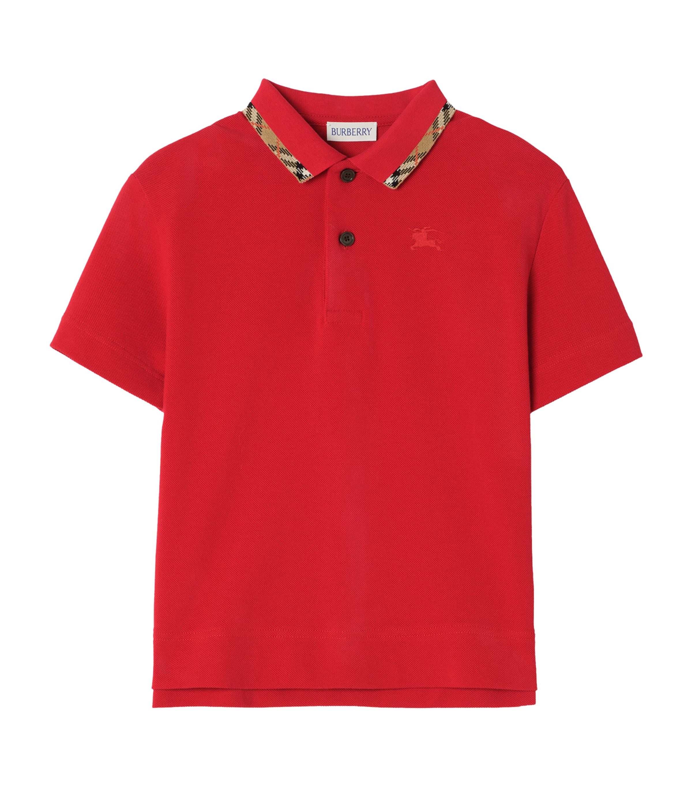 Burberry Kids Cotton Polo Shirt (4-12 Years) Bright Red