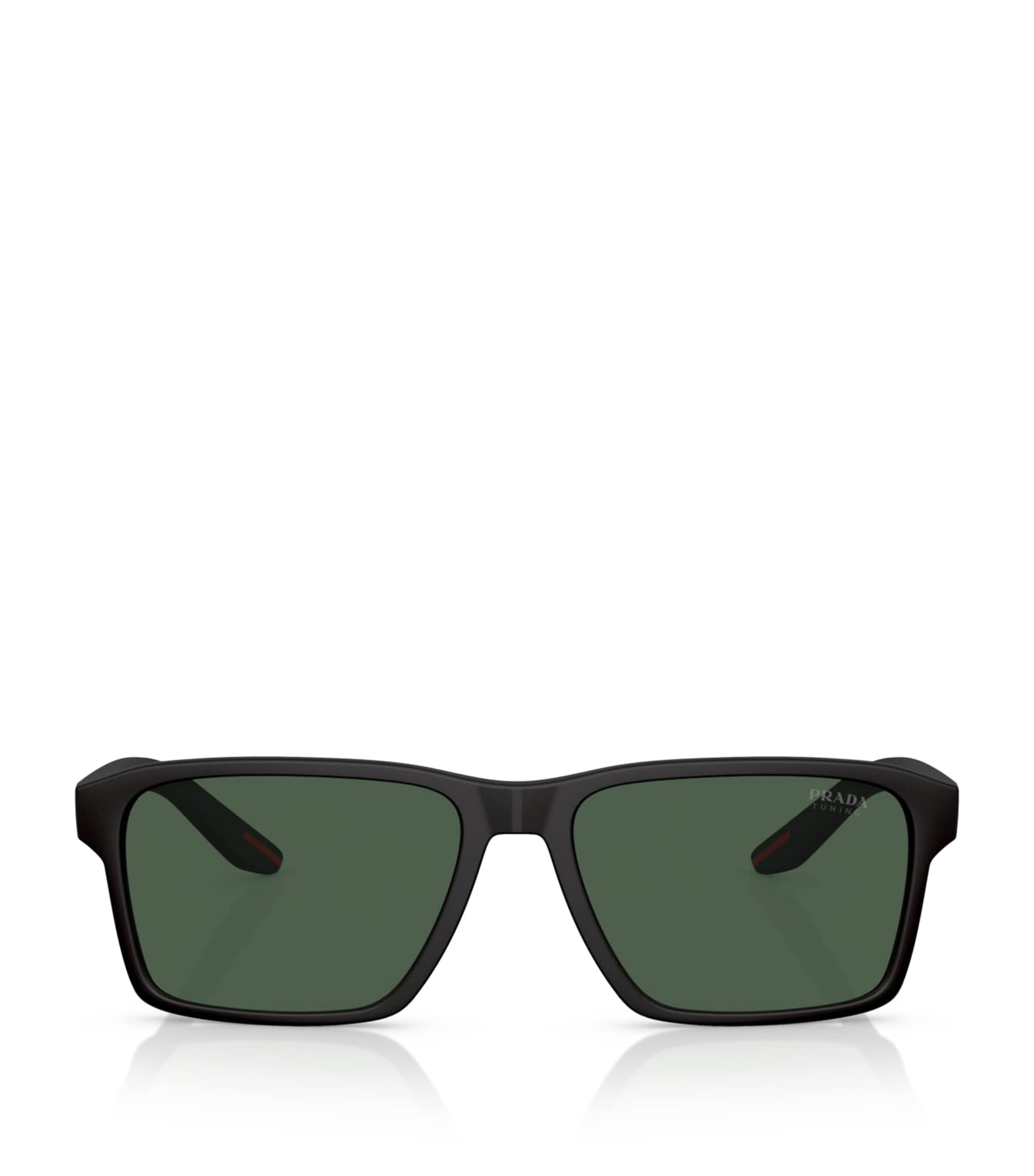Prada Linea Rossa Rectangle Sunglasses Black