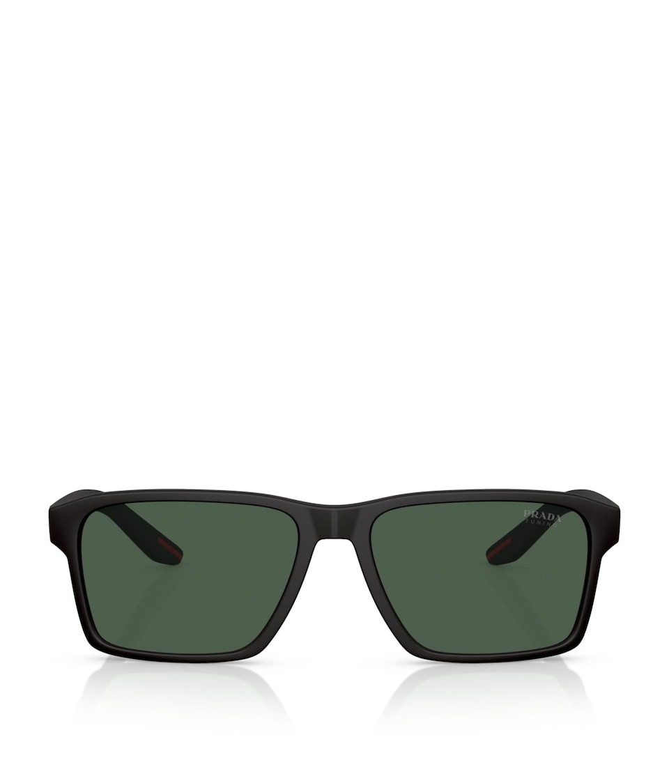 Prada Linea Rossa Rectangle Sunglasses Black