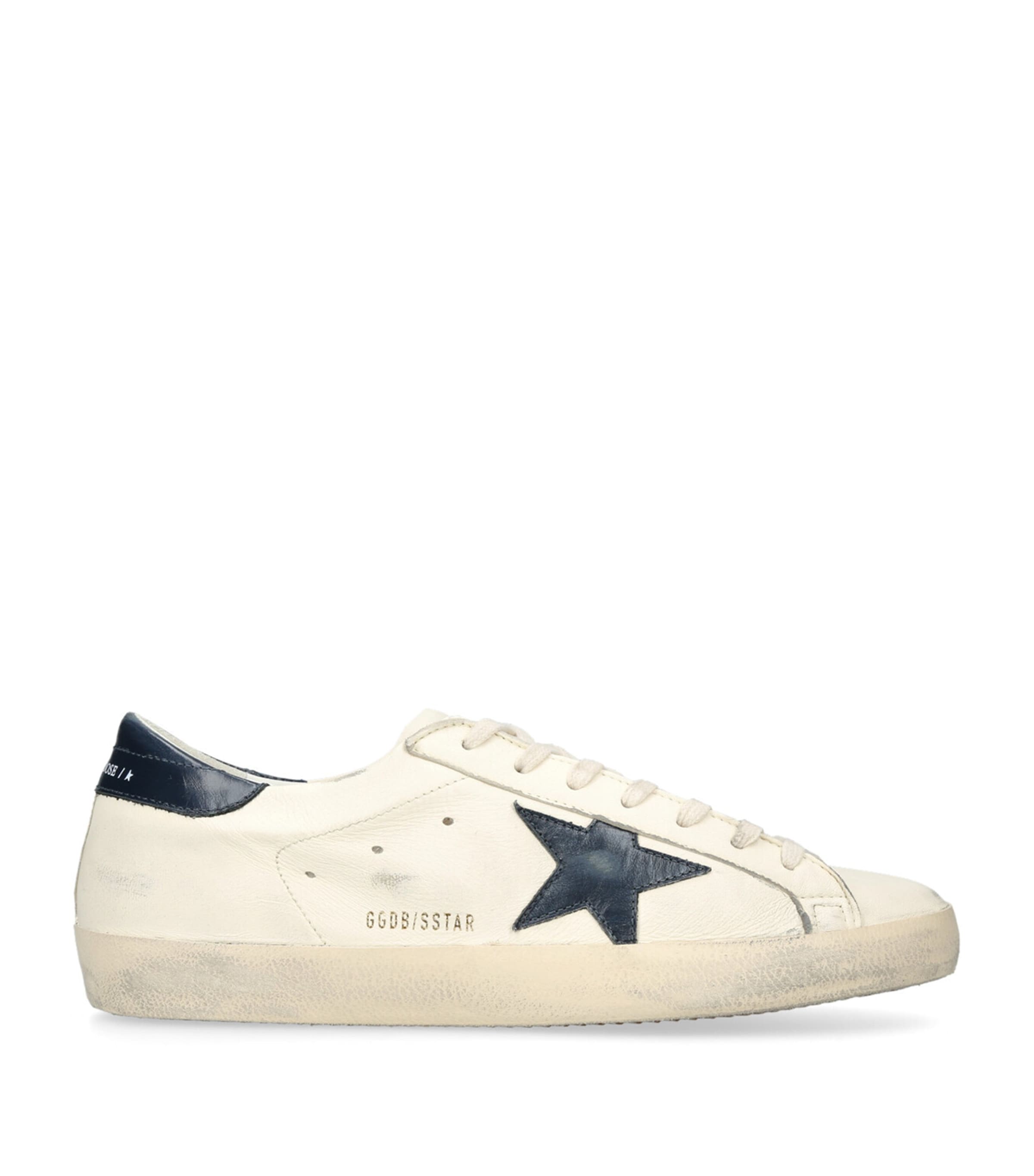 Golden Goose Leather Super-Star Sneakers Beige