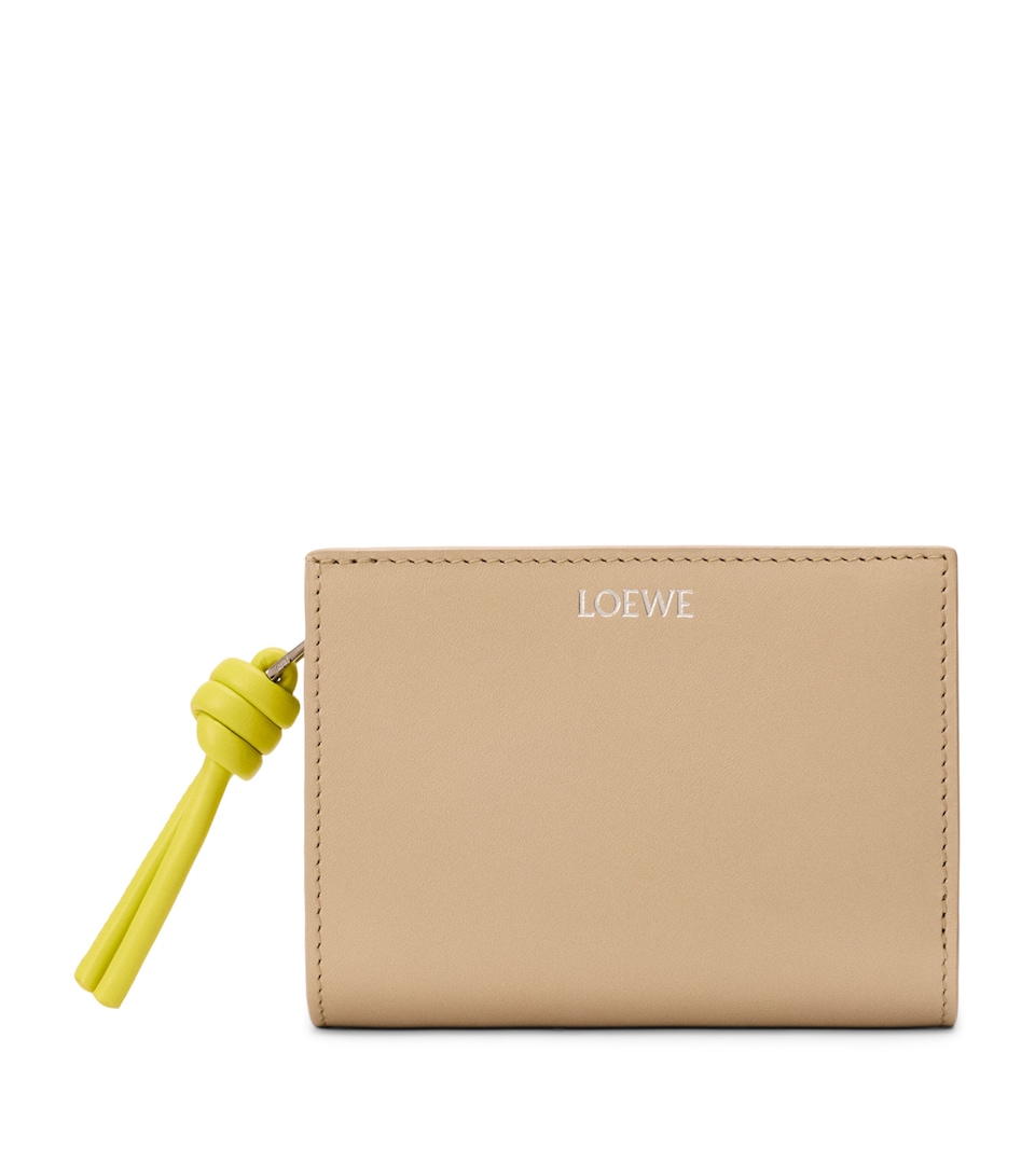 LOEWE Leather Knot Wallet Beige/lemon