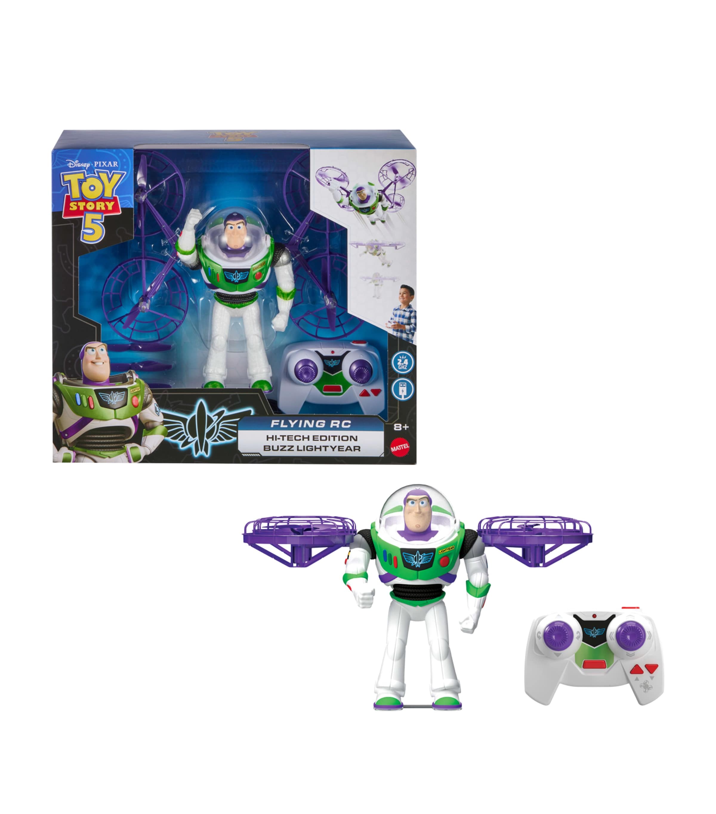 Disney Toy Story 5 Flying RC Hi-Tech Edition Buzz Lightyear Action Figure