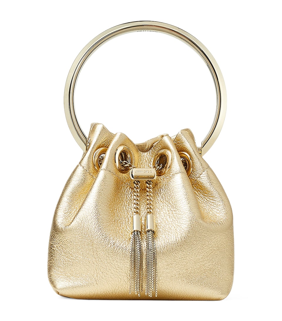 Jimmy Choo Micro Bon Bon Top-Handle Bag Gold