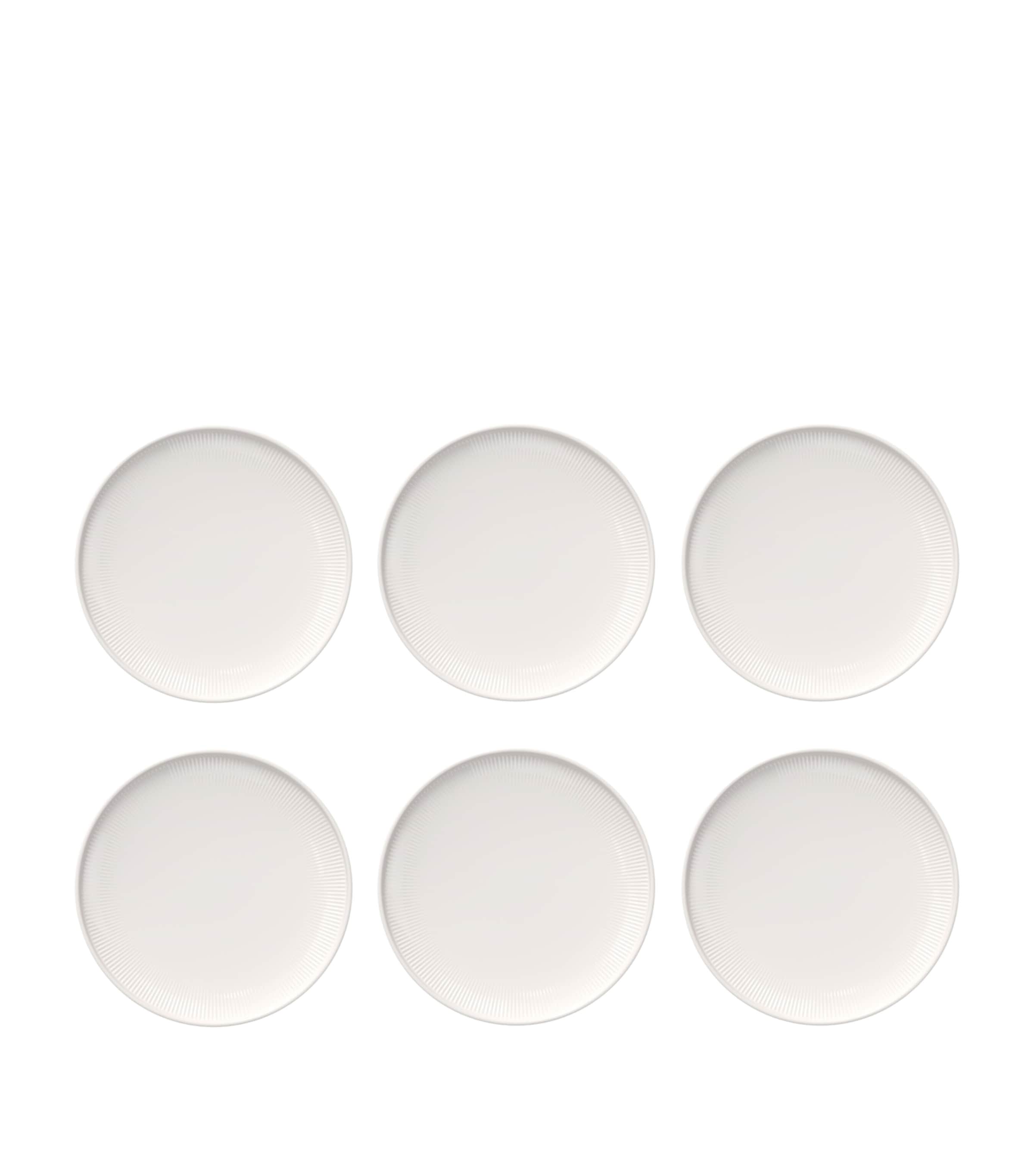Set of 6 Porcelain Afina Salad Plates (22cm)