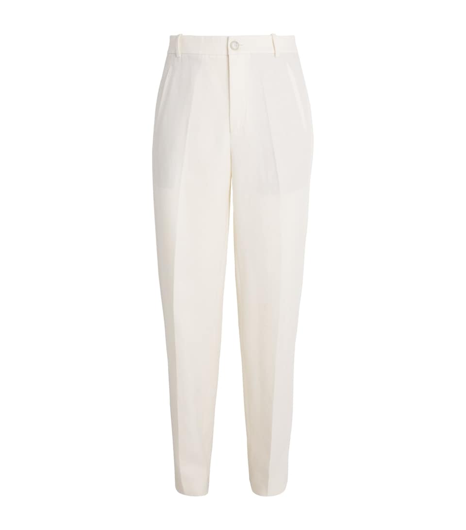 GOD'S TRUE CASHMERE Mens Linen Wide-Leg Trousers Moonstone