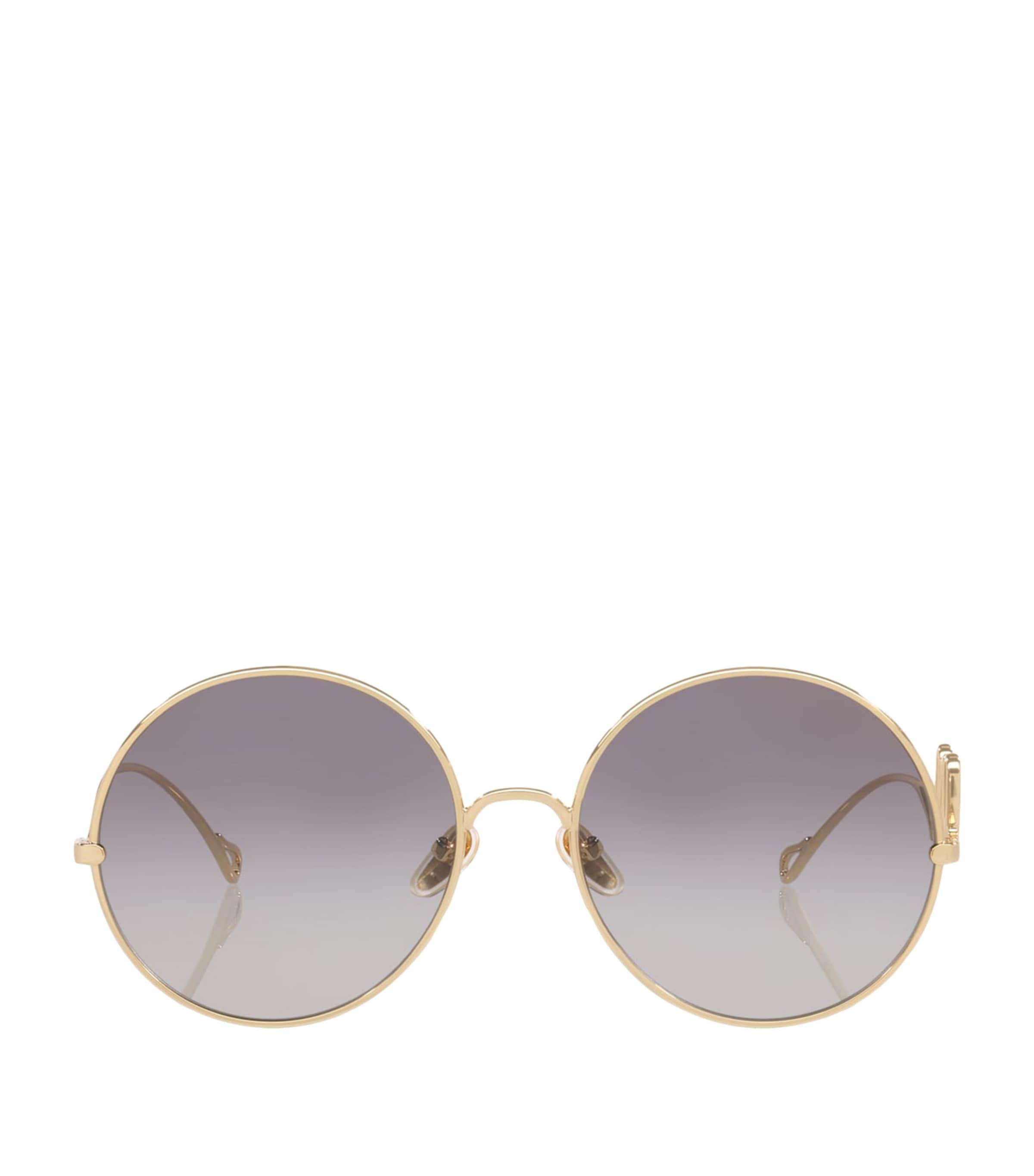 Chloé Metal Iconic Round Sunglasses Gold