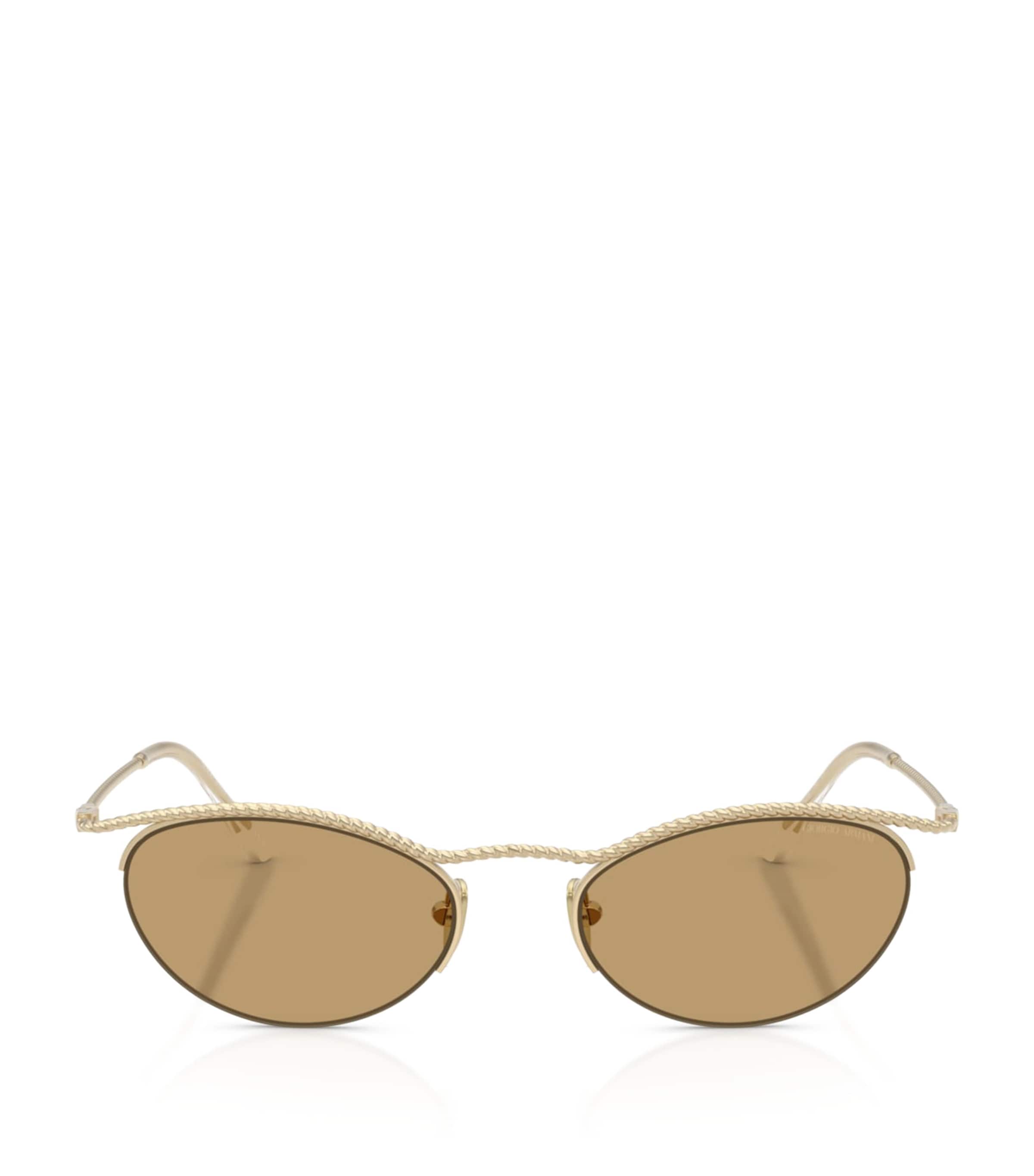 Giorgio Armani Metal Butterfly Sunglasses Gold