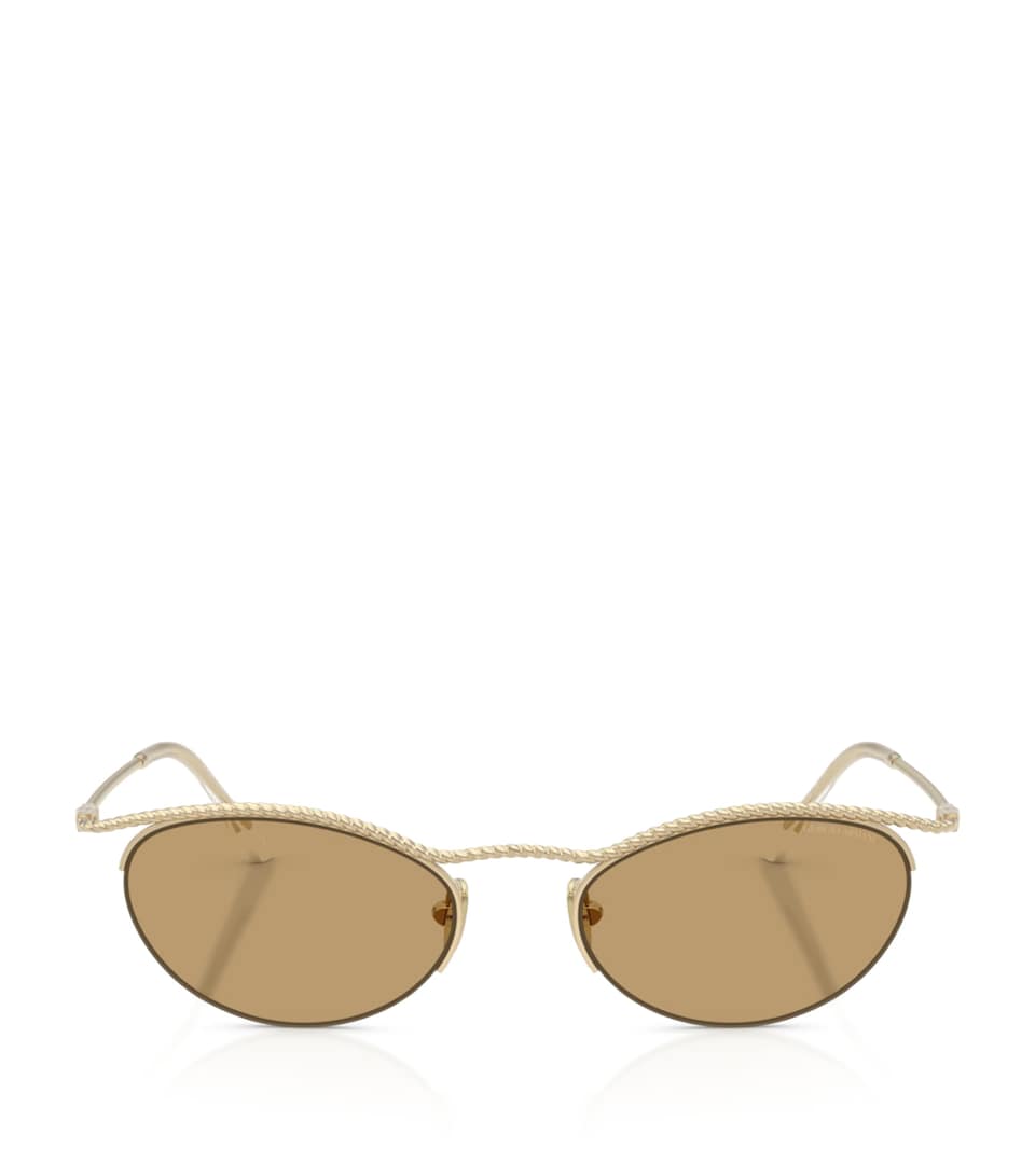 Giorgio Armani Metal Butterfly Sunglasses Gold