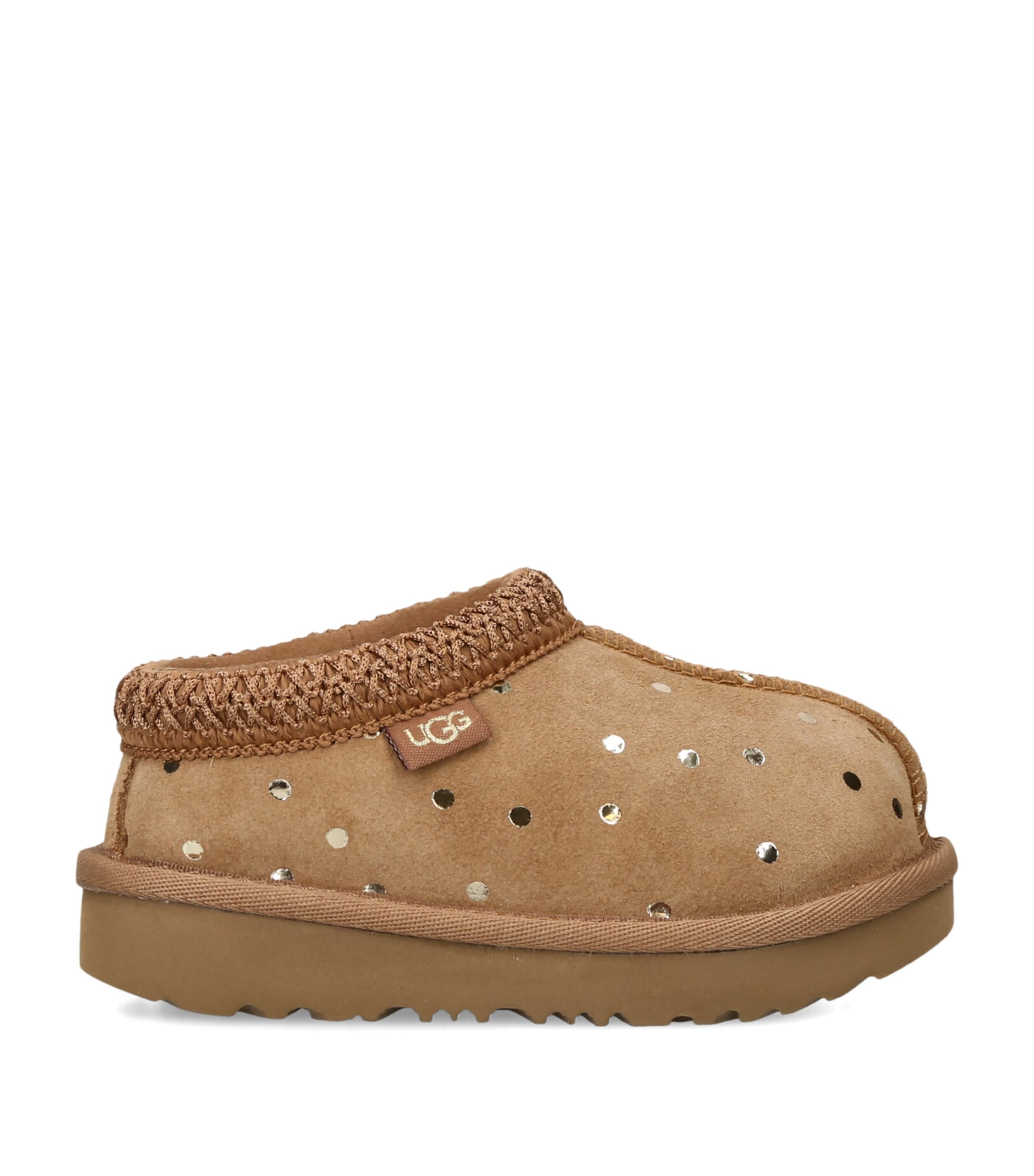 UGG Kids Suede Spotty Tasman II Slippers Brown