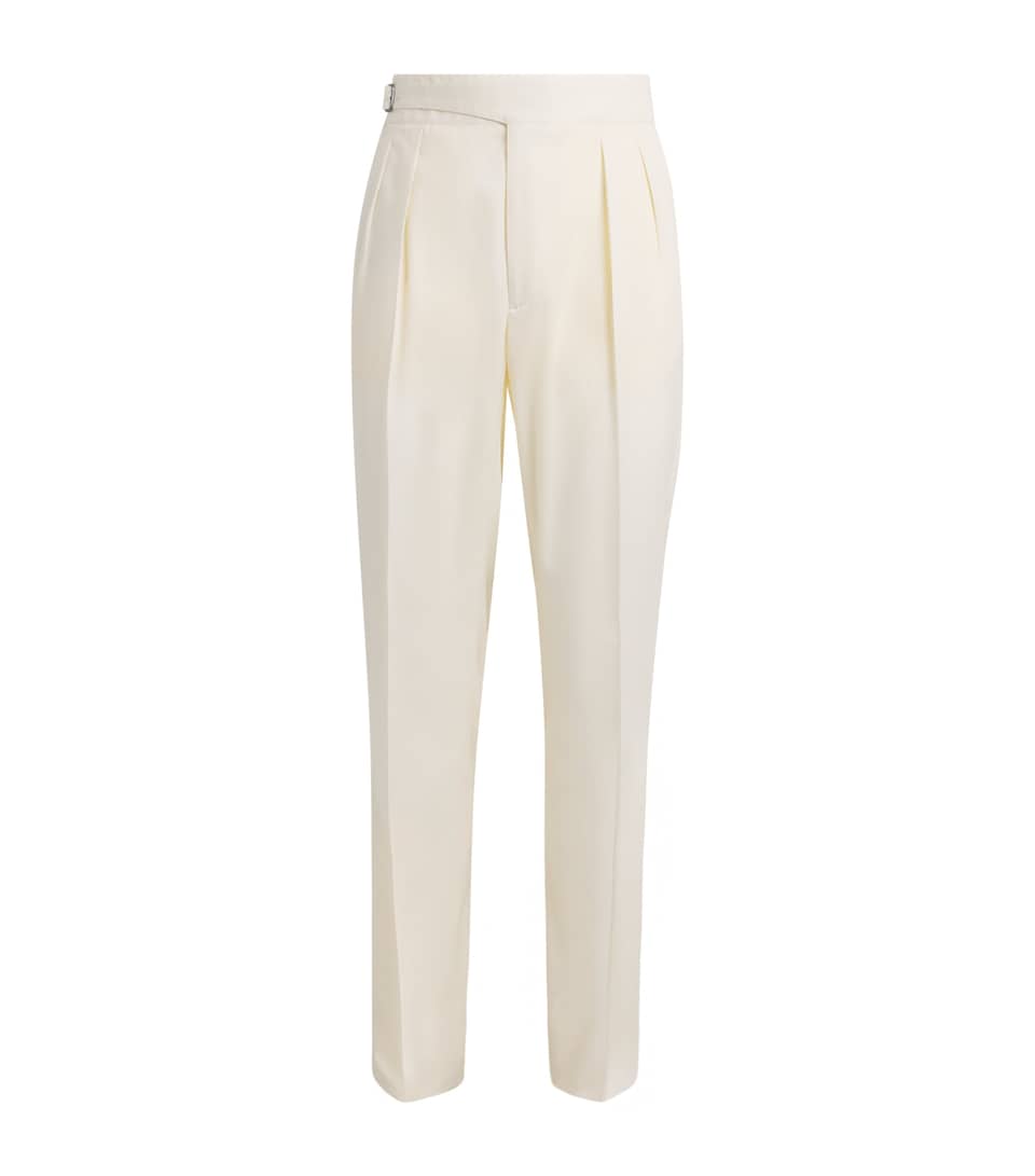 Wool Pleated Byron Trousers