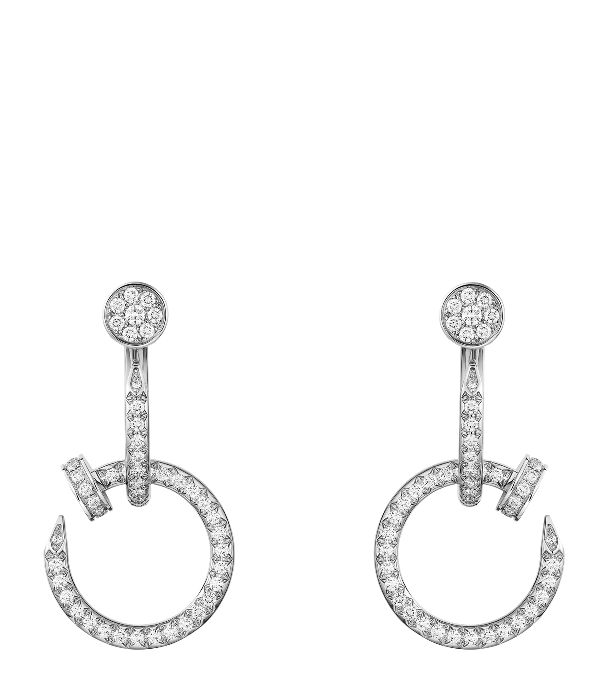 White Gold and Diamond Juste un Clou Earrings