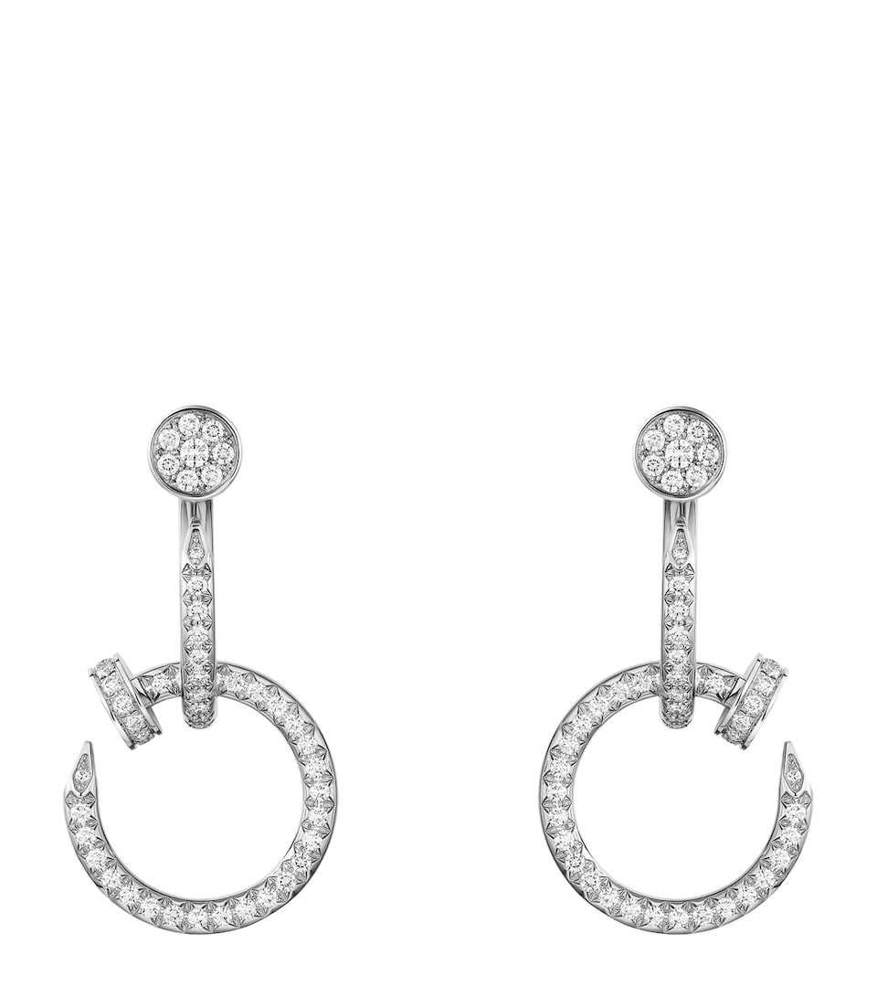 White Gold and Diamond Juste un Clou Earrings