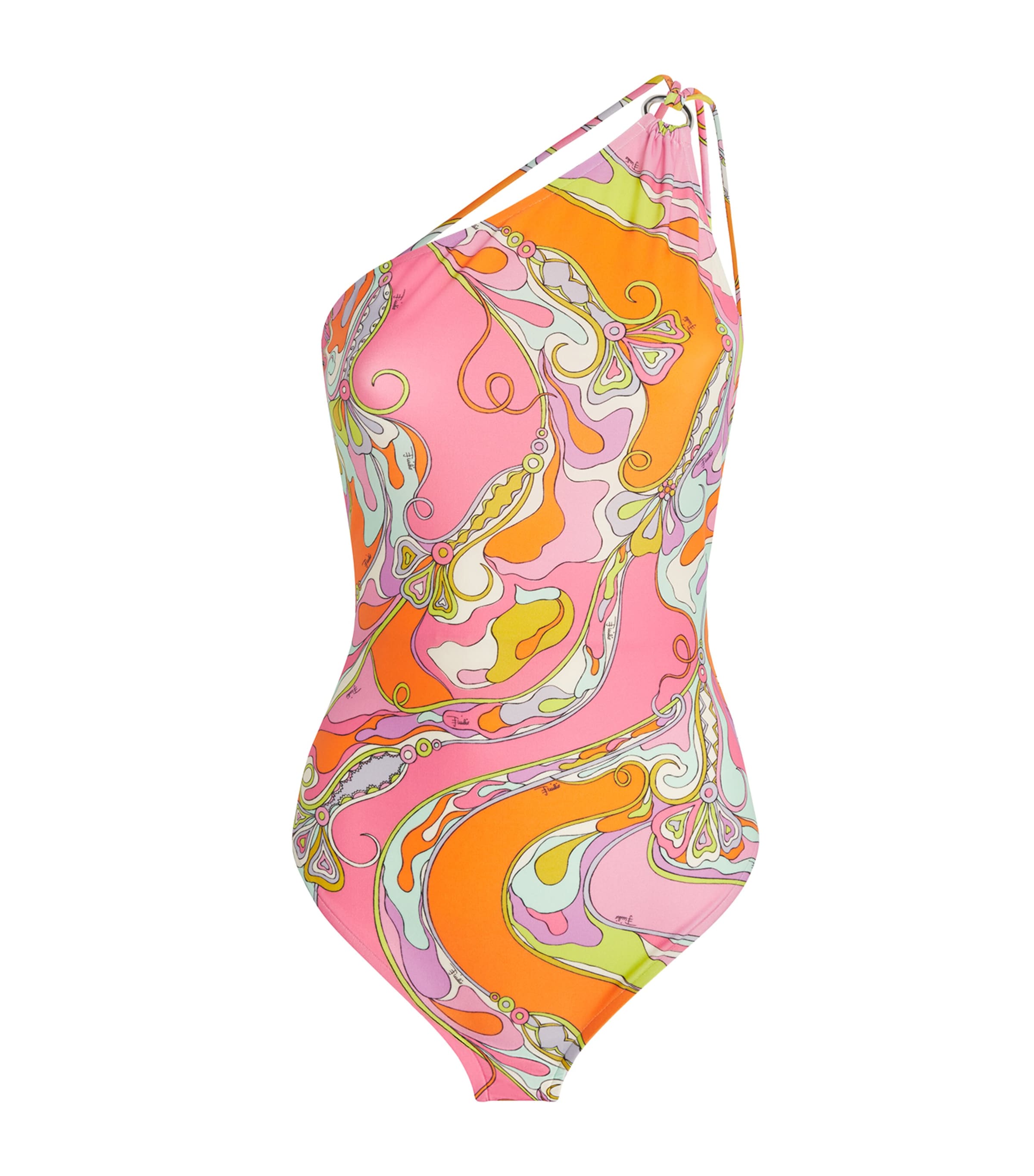 PUCCI Womens One-Shoulder Orchidee Swimsuit