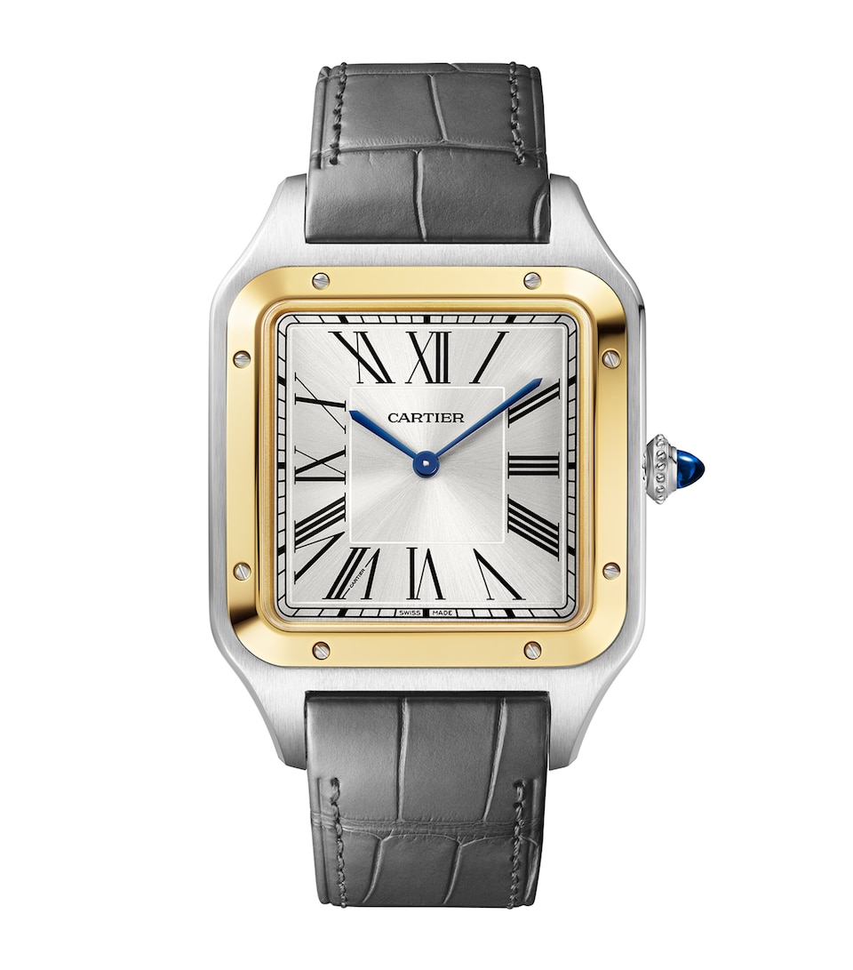 Extra Large Steel and Yellow Gold Santos-Dumont Watch 46.6mm