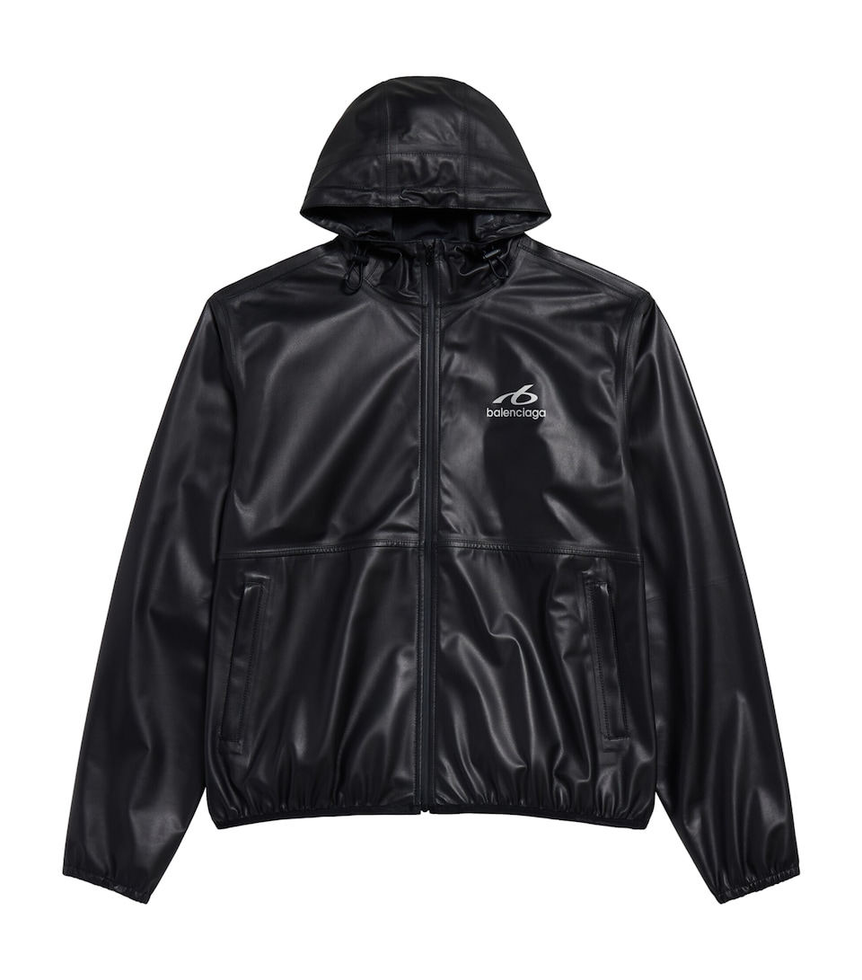 Balenciaga Mens Lambskin Windbreaker Jacket