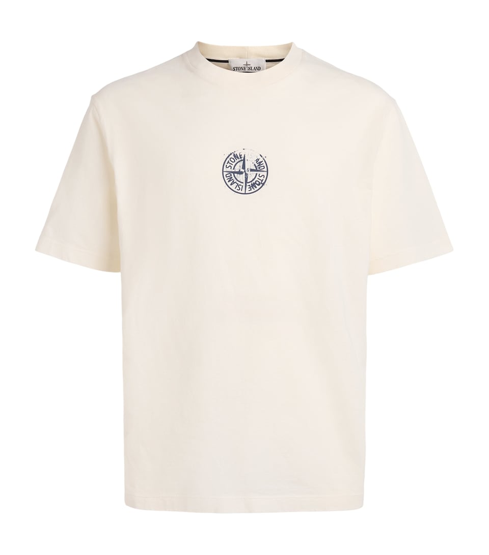 Stone Island Mens Cotton Vertical Compass T-Shirt