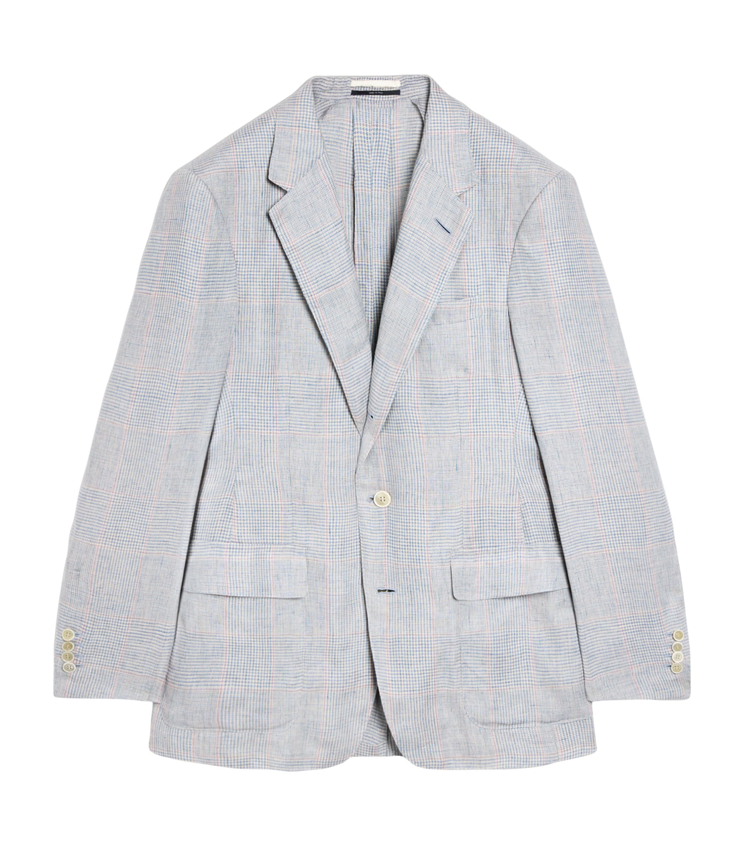 Dunhill Mens Linen Single-Breasted Blazer