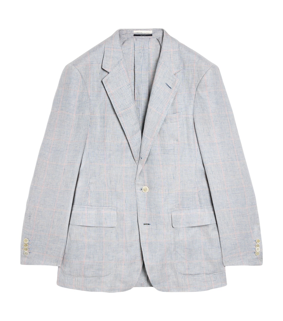 Dunhill Mens Linen Single-Breasted Blazer