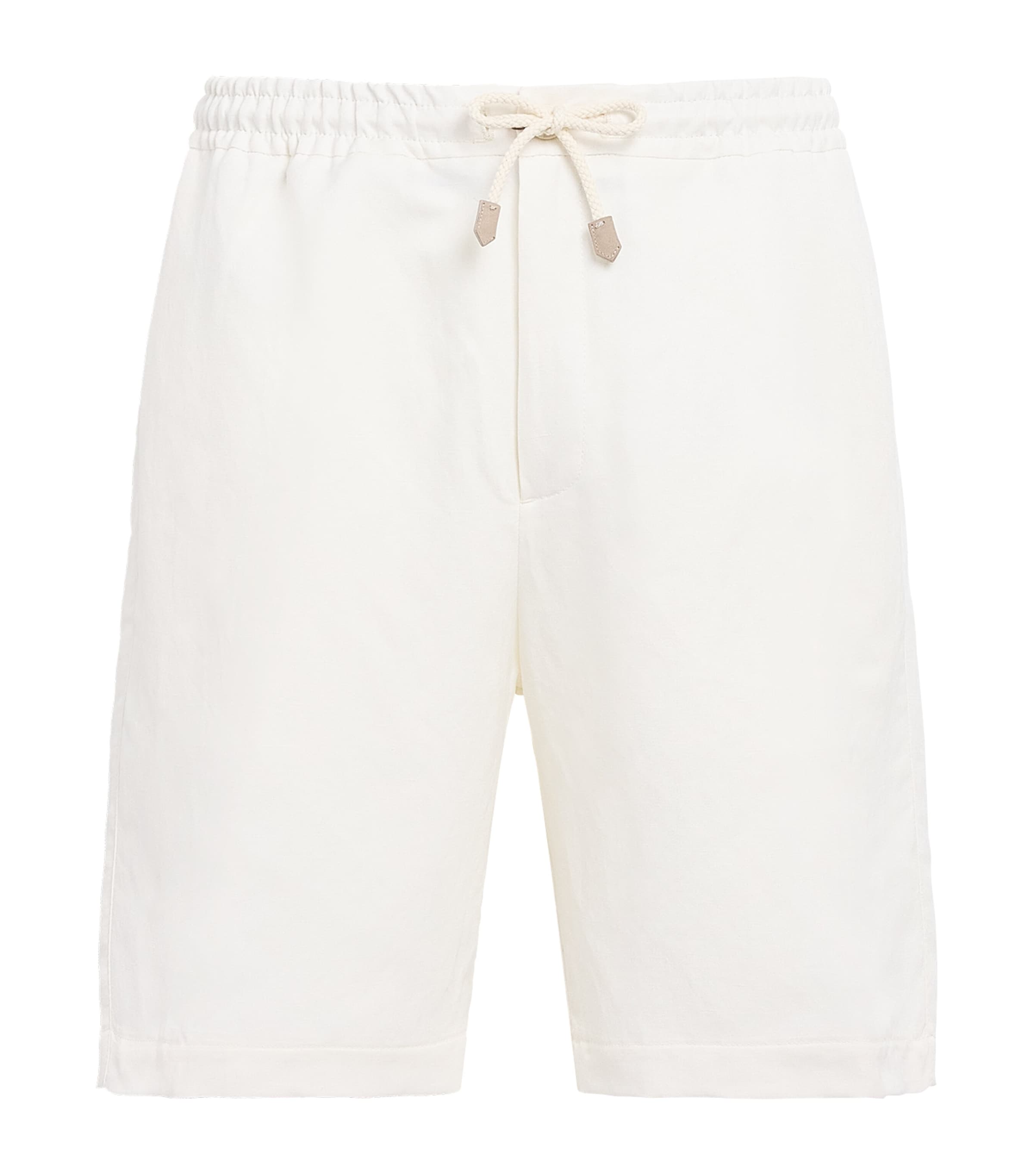 Canali Mens Linen-Silk Drawstring Shorts