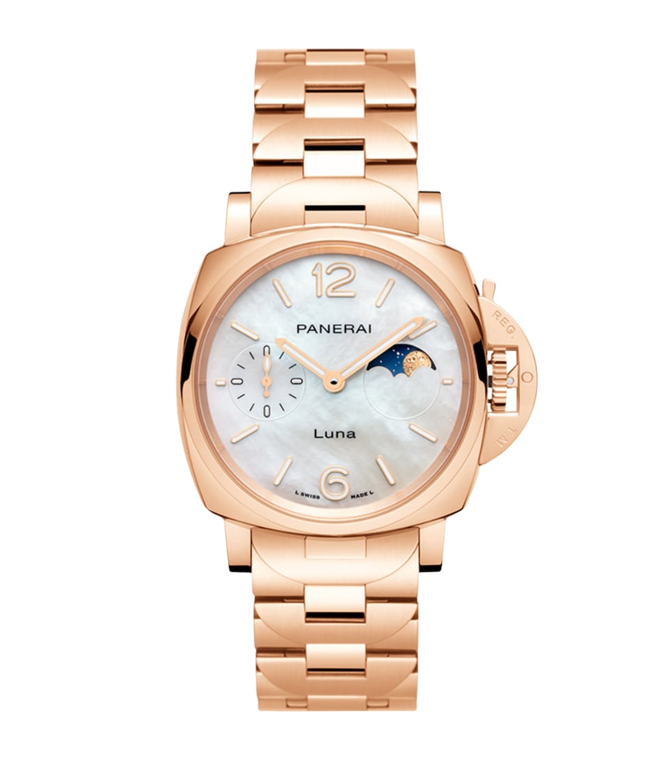 Panerai Luminor Due TuttoOro Luna Watch 38mm White Mop