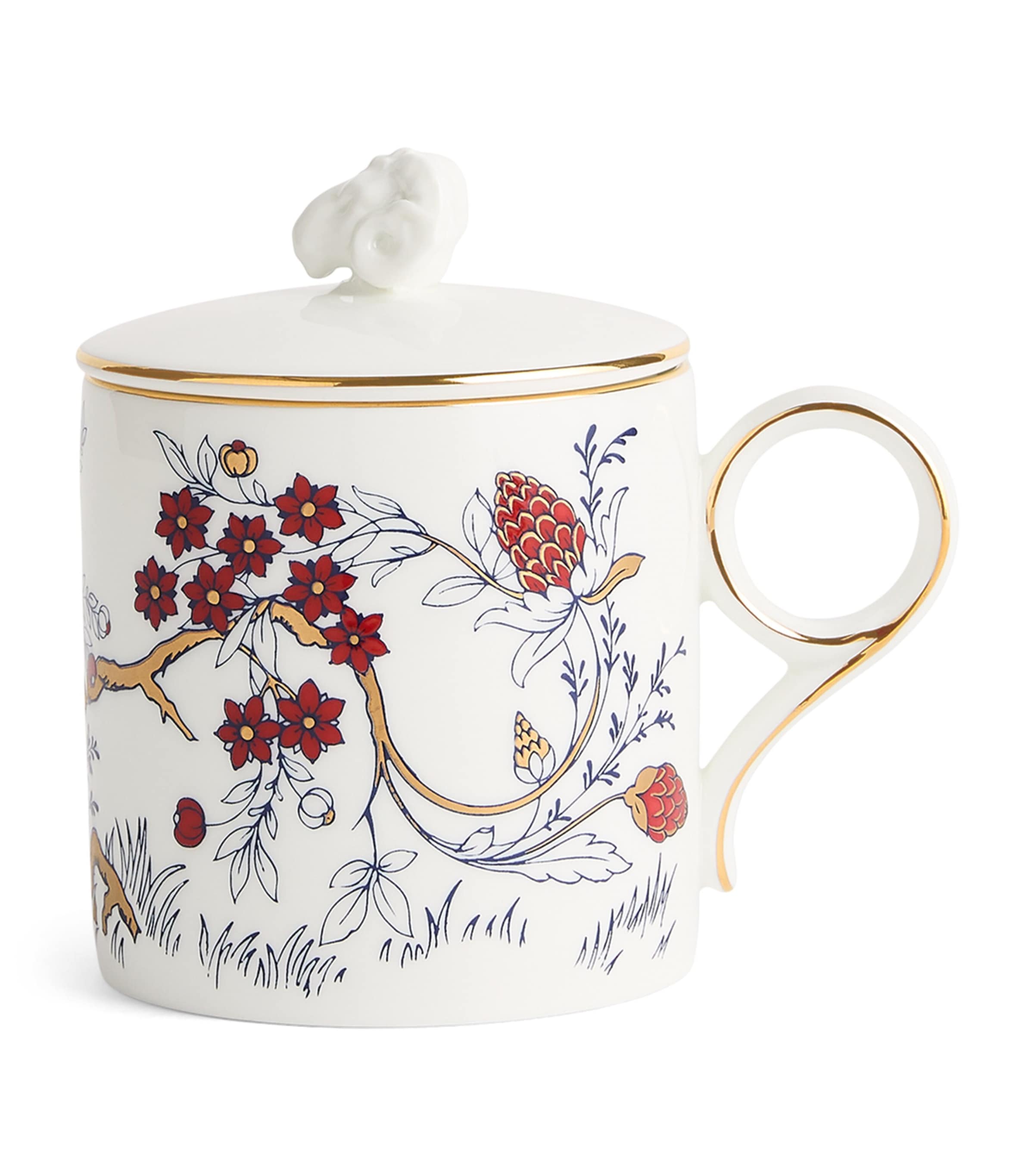 Wedgwood Ceramic Year of the Ram Mug  and Cover White & Red