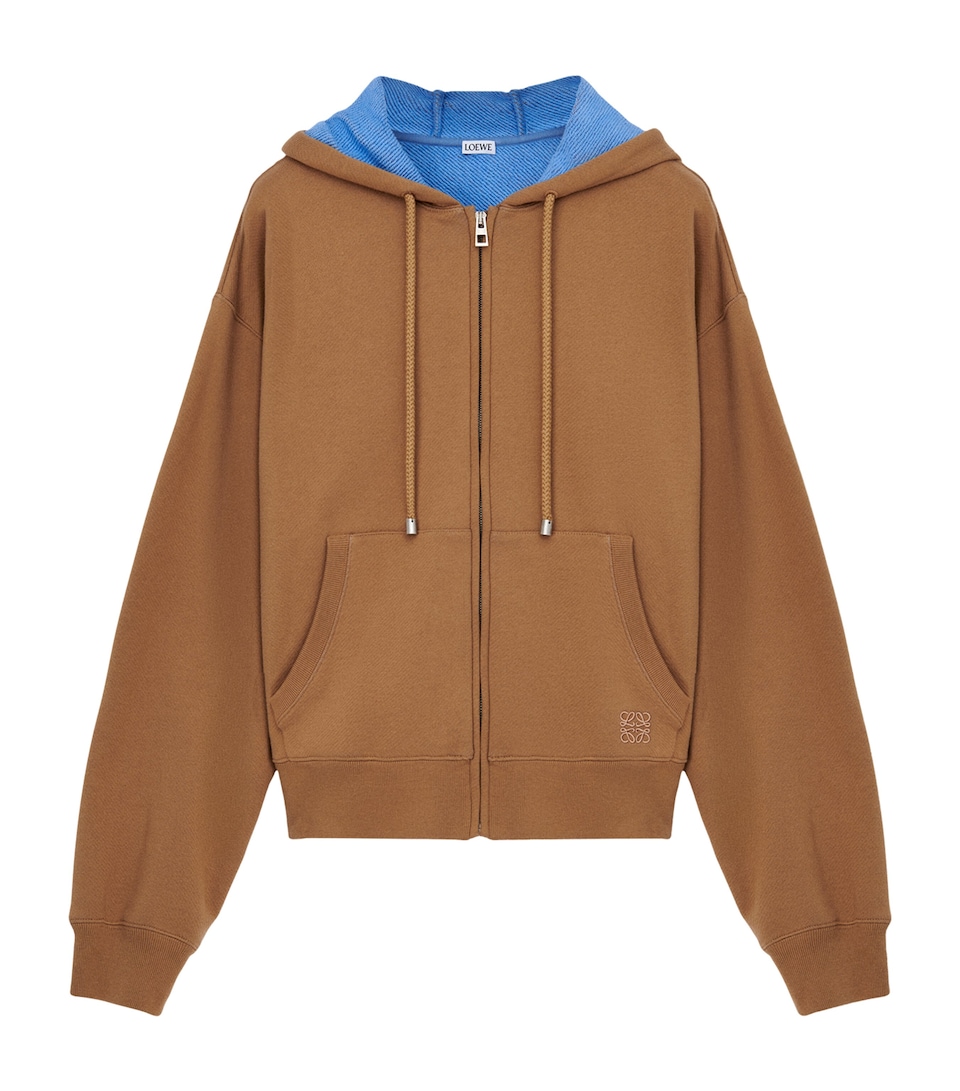 Cotton-Blend Anagram-Detail Hoodie