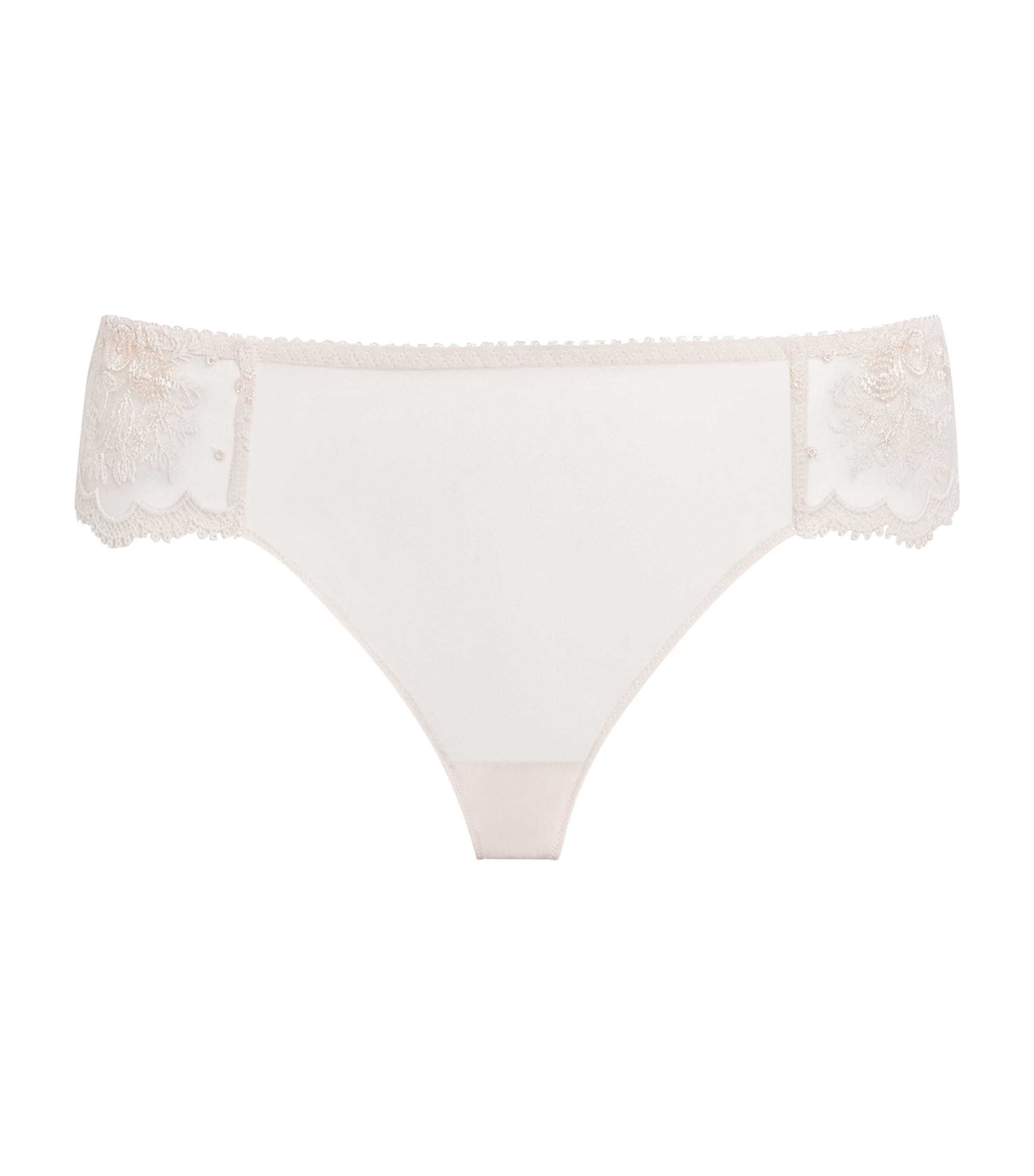 Simone Perele Womens Lace Intrigue Tanga Briefs Rose Sakura