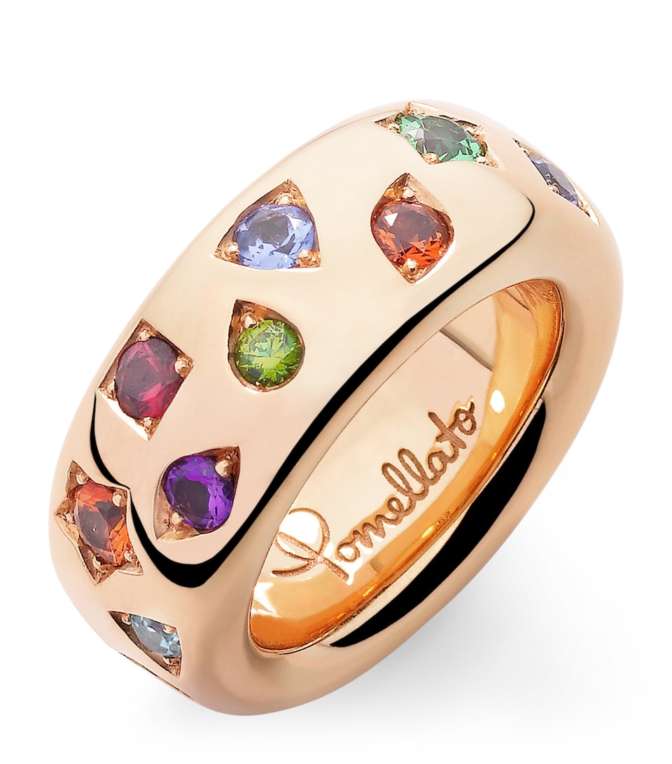 Pomellato Rose Gold, Sapphire and Mixed Stone Iconica Ring