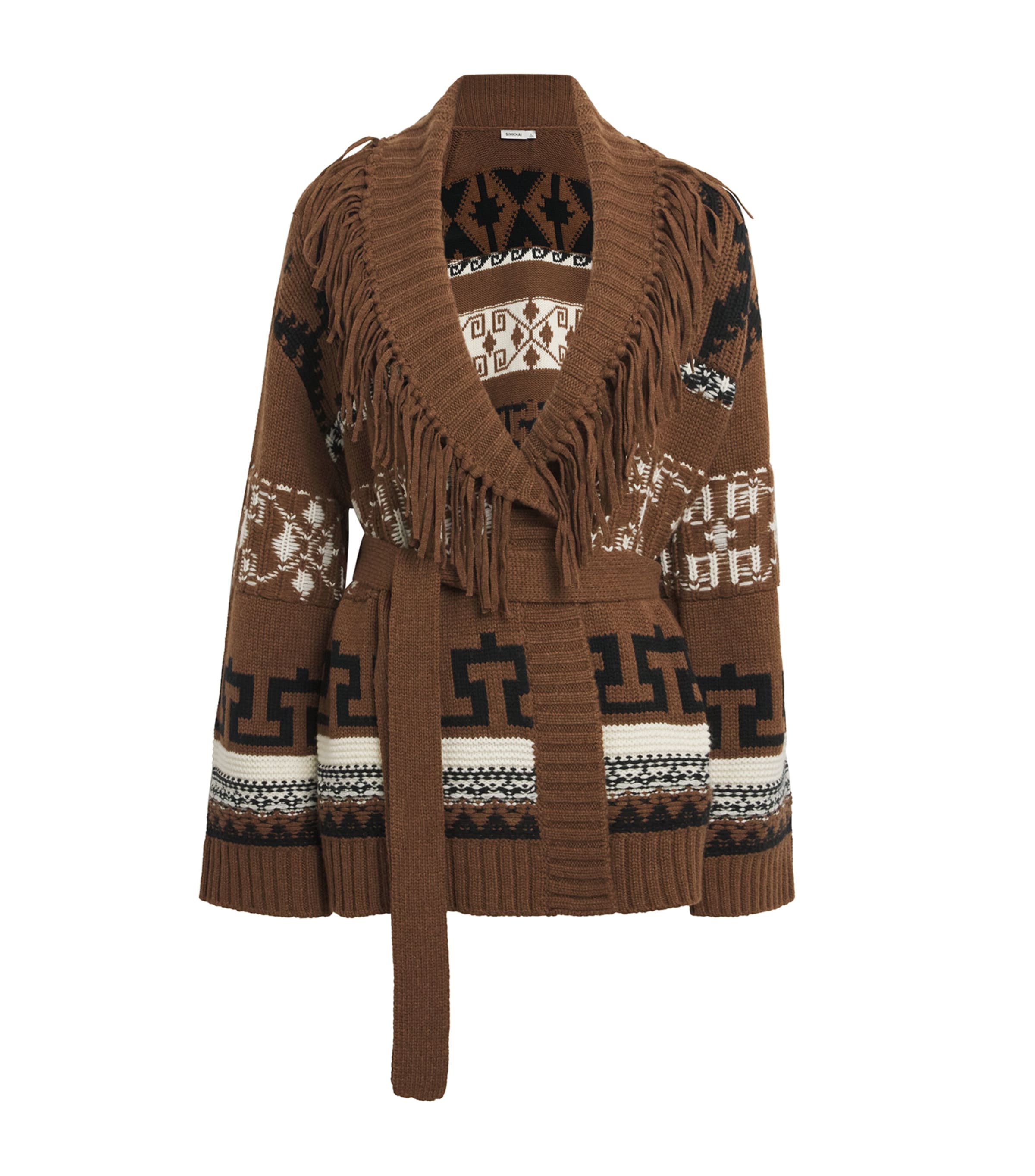 Wool-Cashmere Jacquard Elwood Cardigan