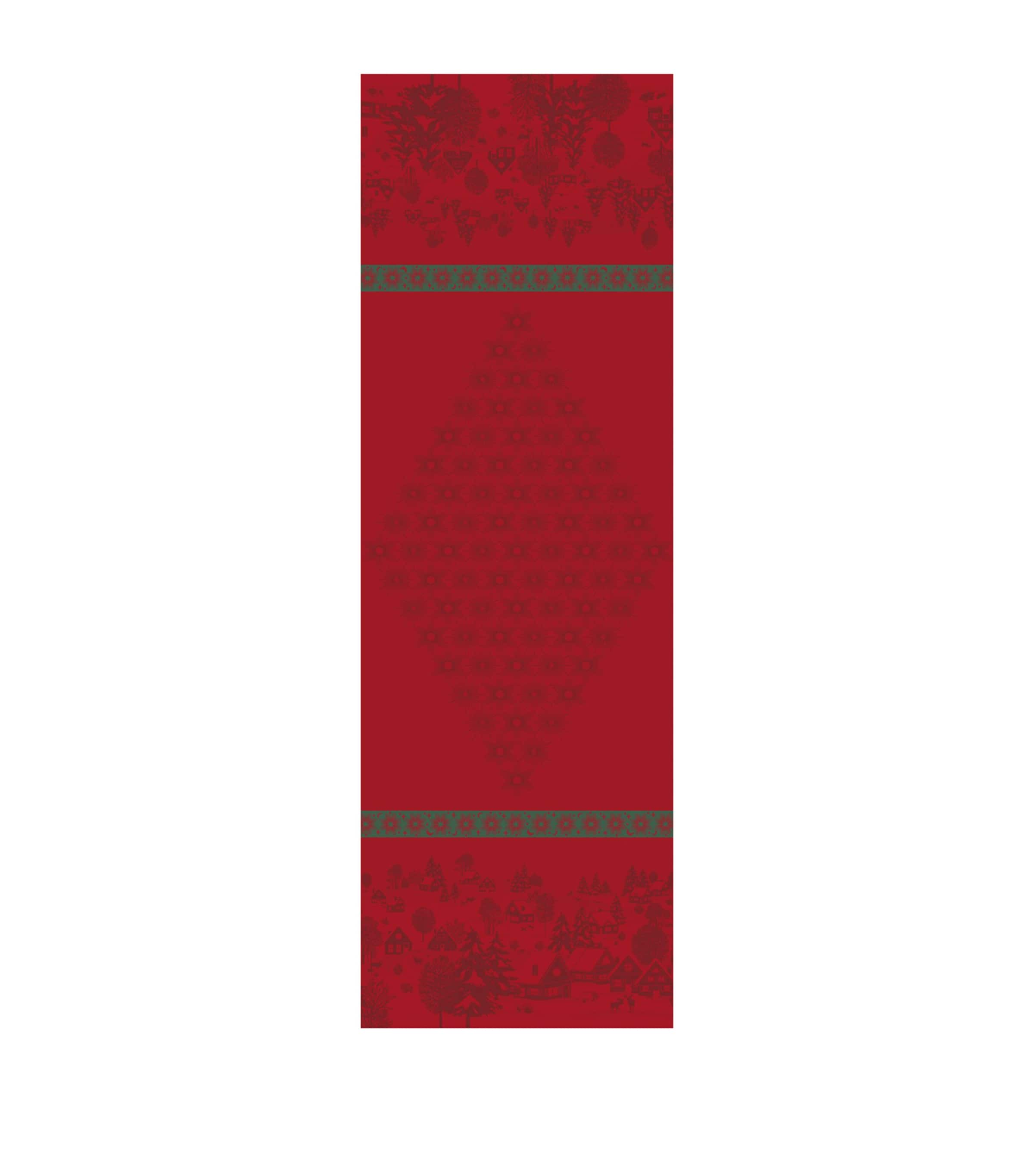 Le Jacquard Français Cotton Sous Les Étoiles Table Runner (50cm x 200cm) Red