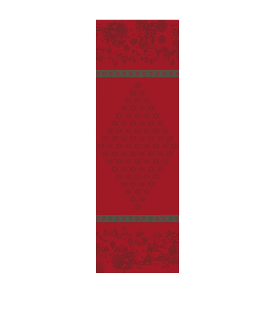 Le Jacquard Français Cotton Sous Les Étoiles Table Runner (50cm x 200cm) Red